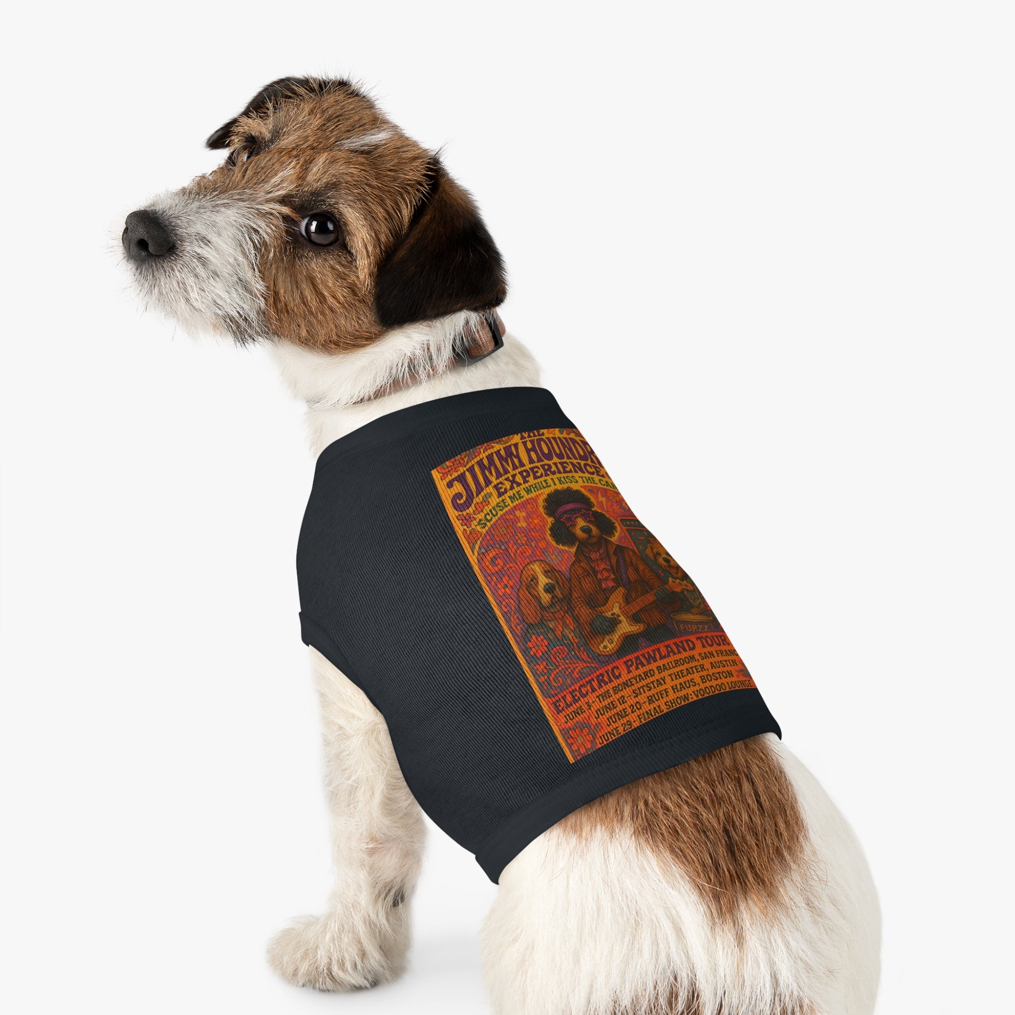 Jimi Houndrix Pet Tank -- Funny Fleetwood Mac Parody Shirt for Dog Lovers