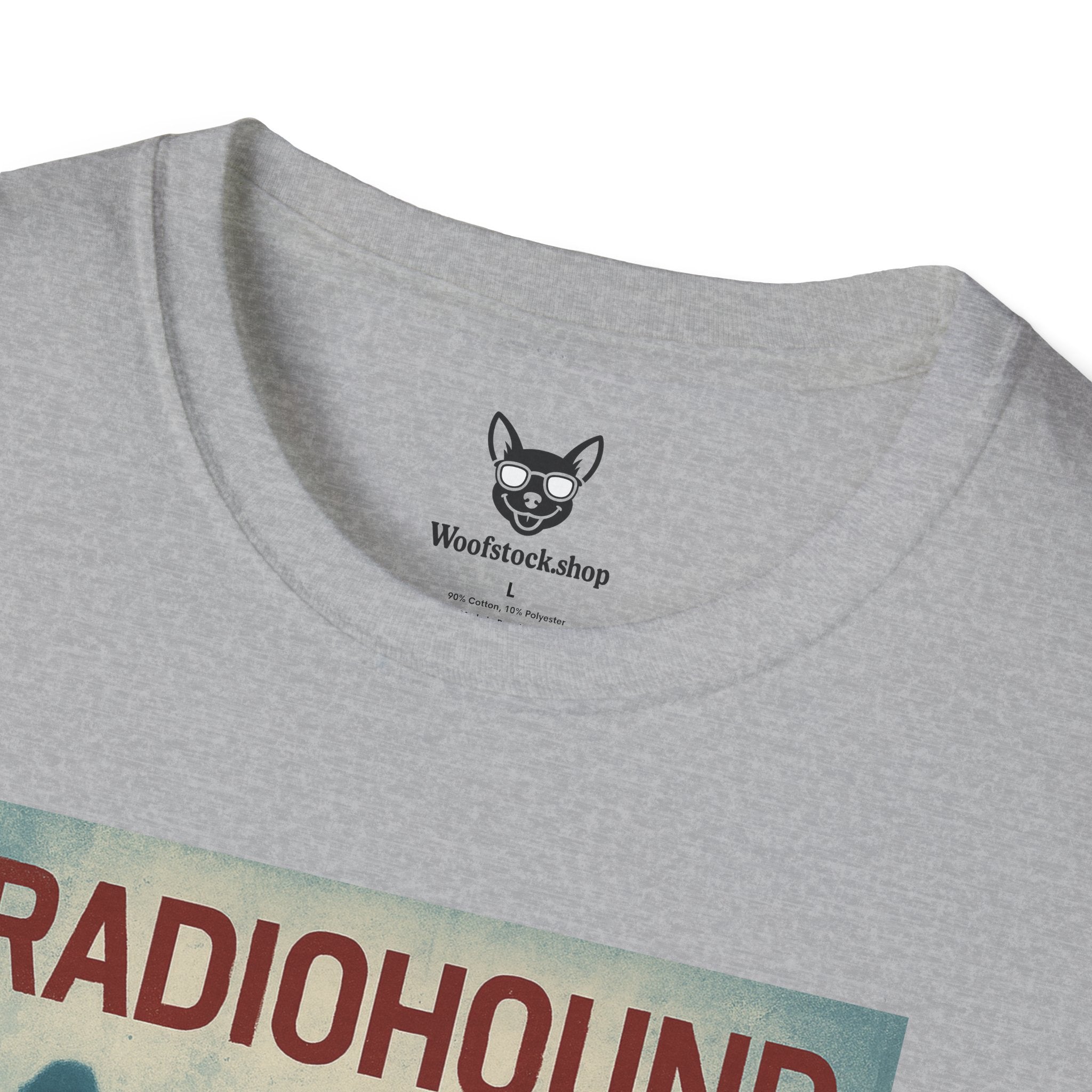 Radiohead Concert Poster Dog Parody Unisex Softstyle T-Shirt -- Funny Rock Tee for Music and Dog Lovers