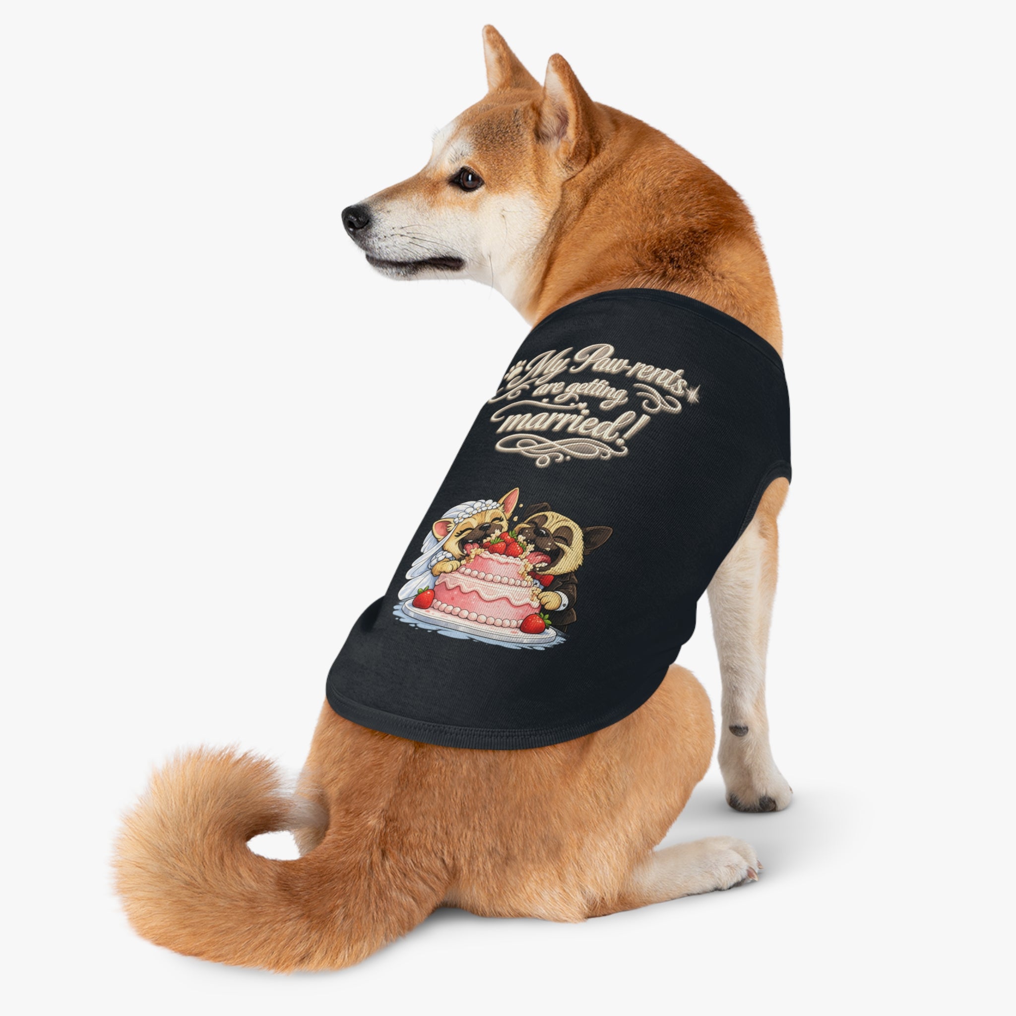 Engagement Gift for Dog Lovers -- My Pawrents Are Getting Married Dog Shirt Wedding Gift (Pug)