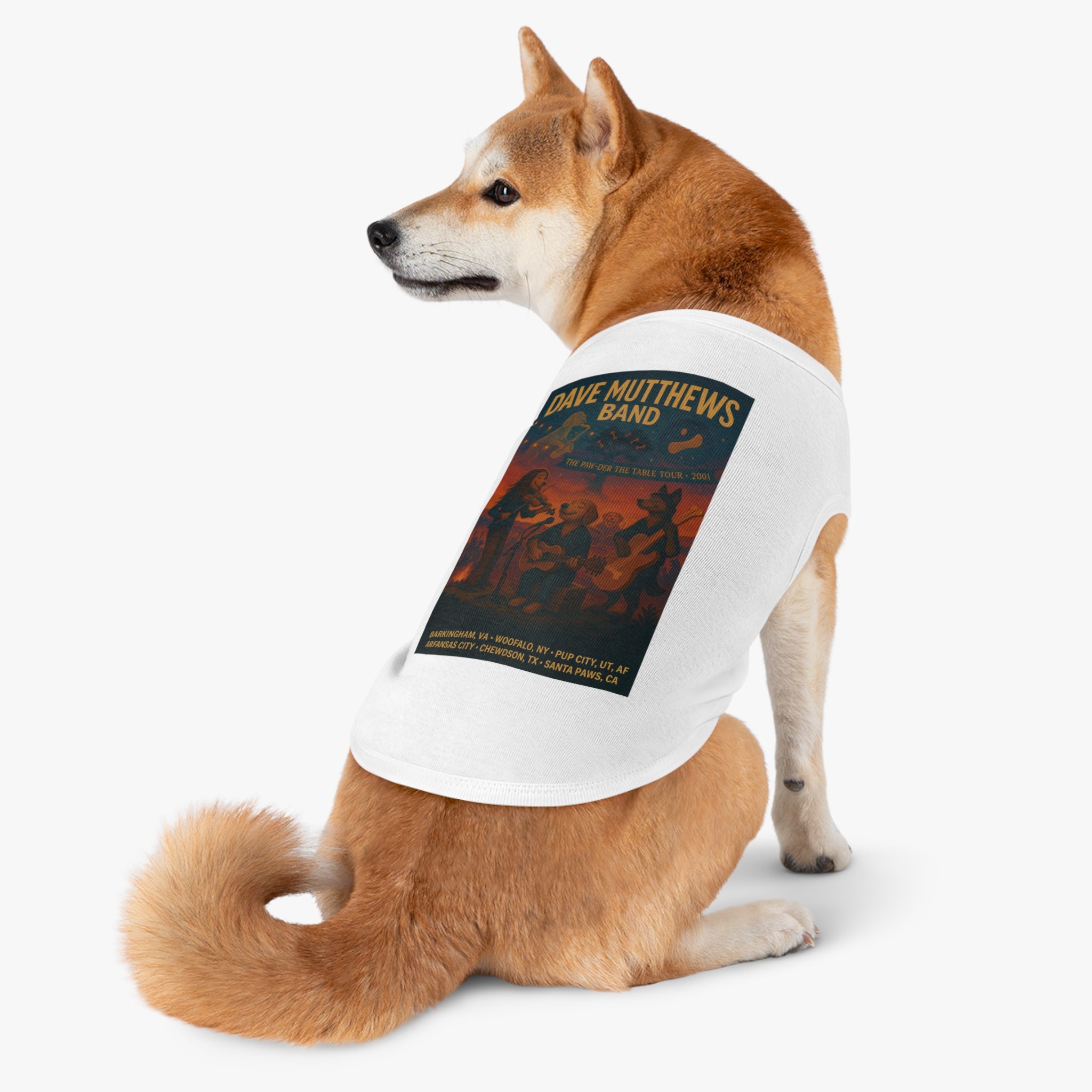 Dave Mutthews Band Pet Tank Top-- Funny Parody Shirt for Dog Lovers
