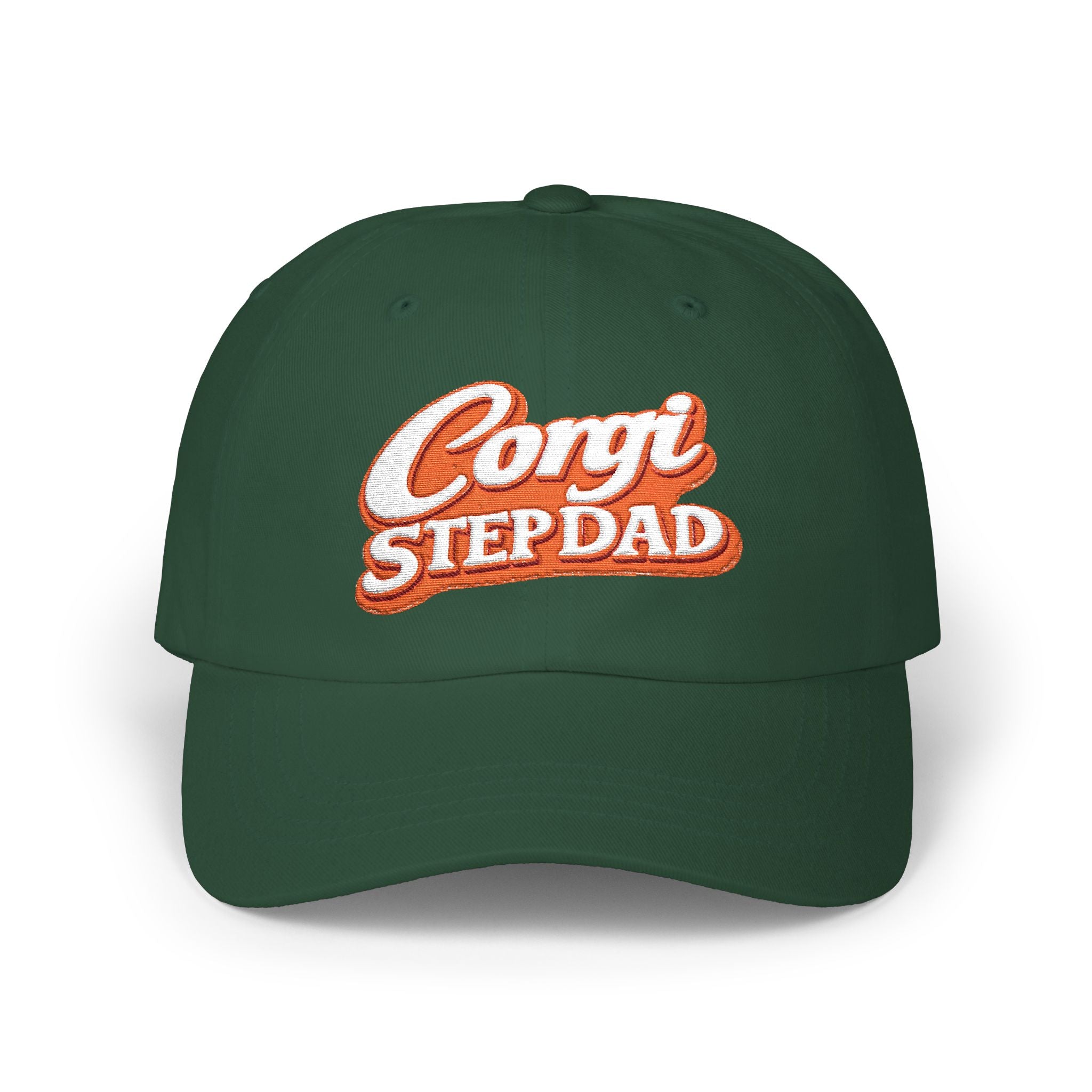 Corgi Stepdad Dad Cap — Embroidered Baseball Hat for Dog Lovers