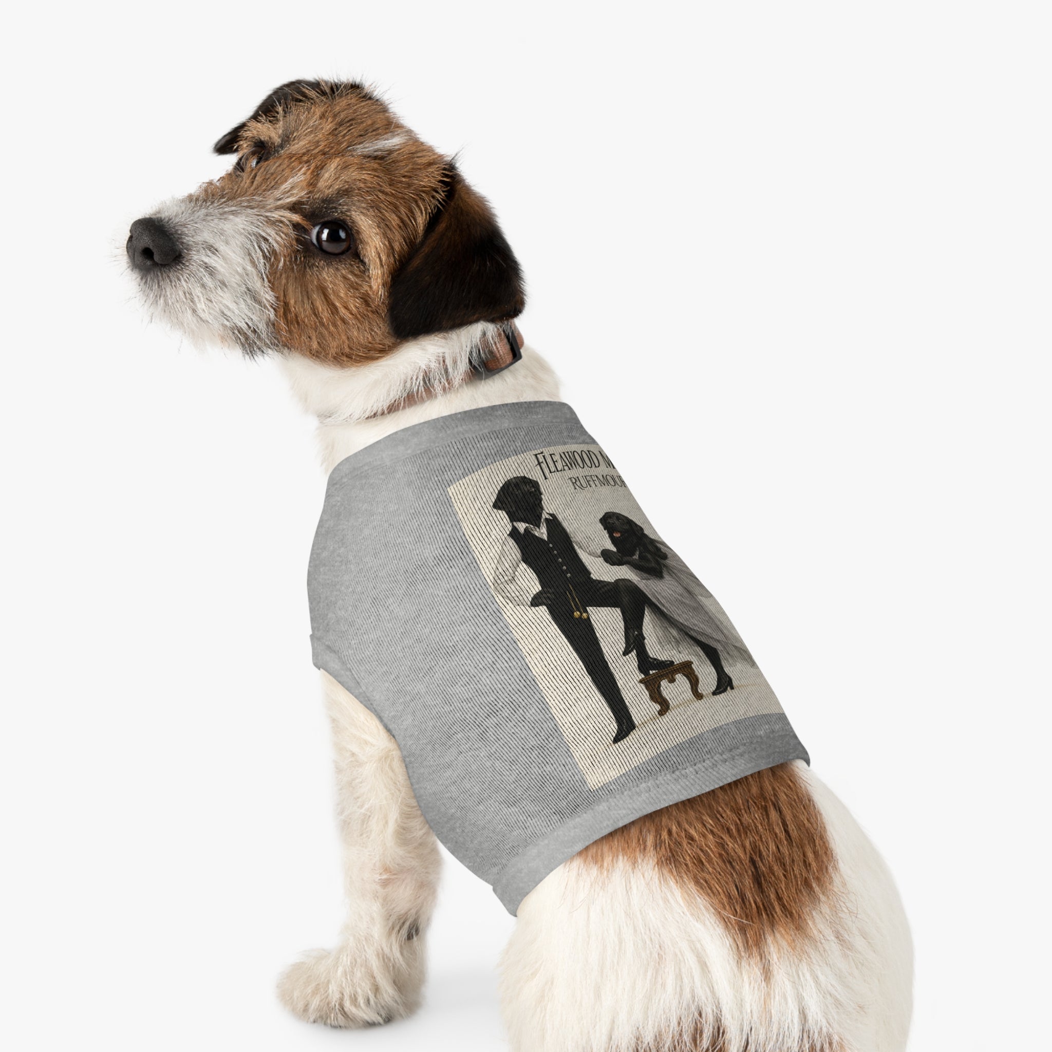Fleetwoof Mac Ruffmours Pet Tank Top (Black Labs) -- Funny Fleetwood Mac Parody Shirt for Dogs Lovers