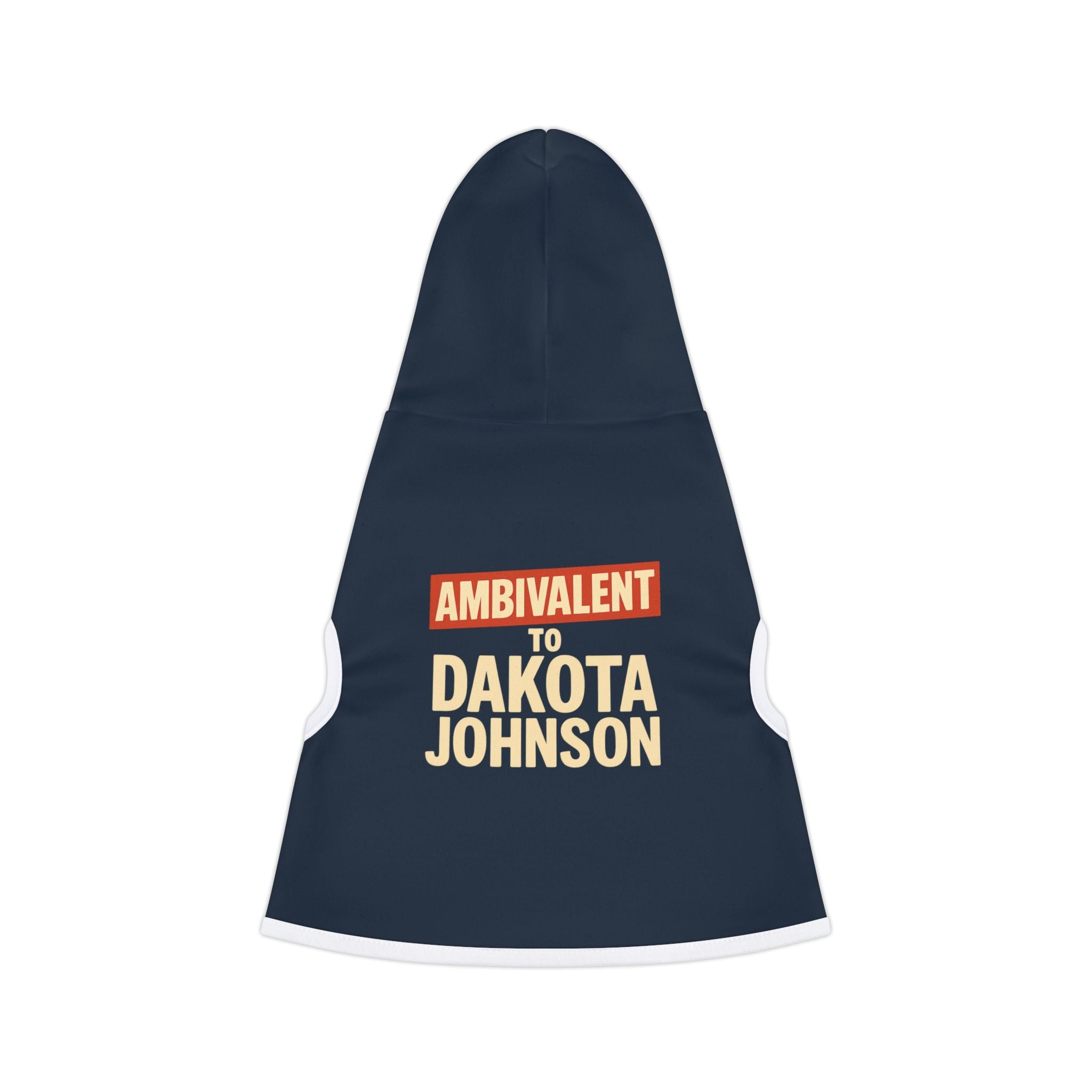 Ambivalent to Dakota Johnson Dog Hoodie – Funny Pet Sweatshirt for Dogs with Uncertain Celebrity Views