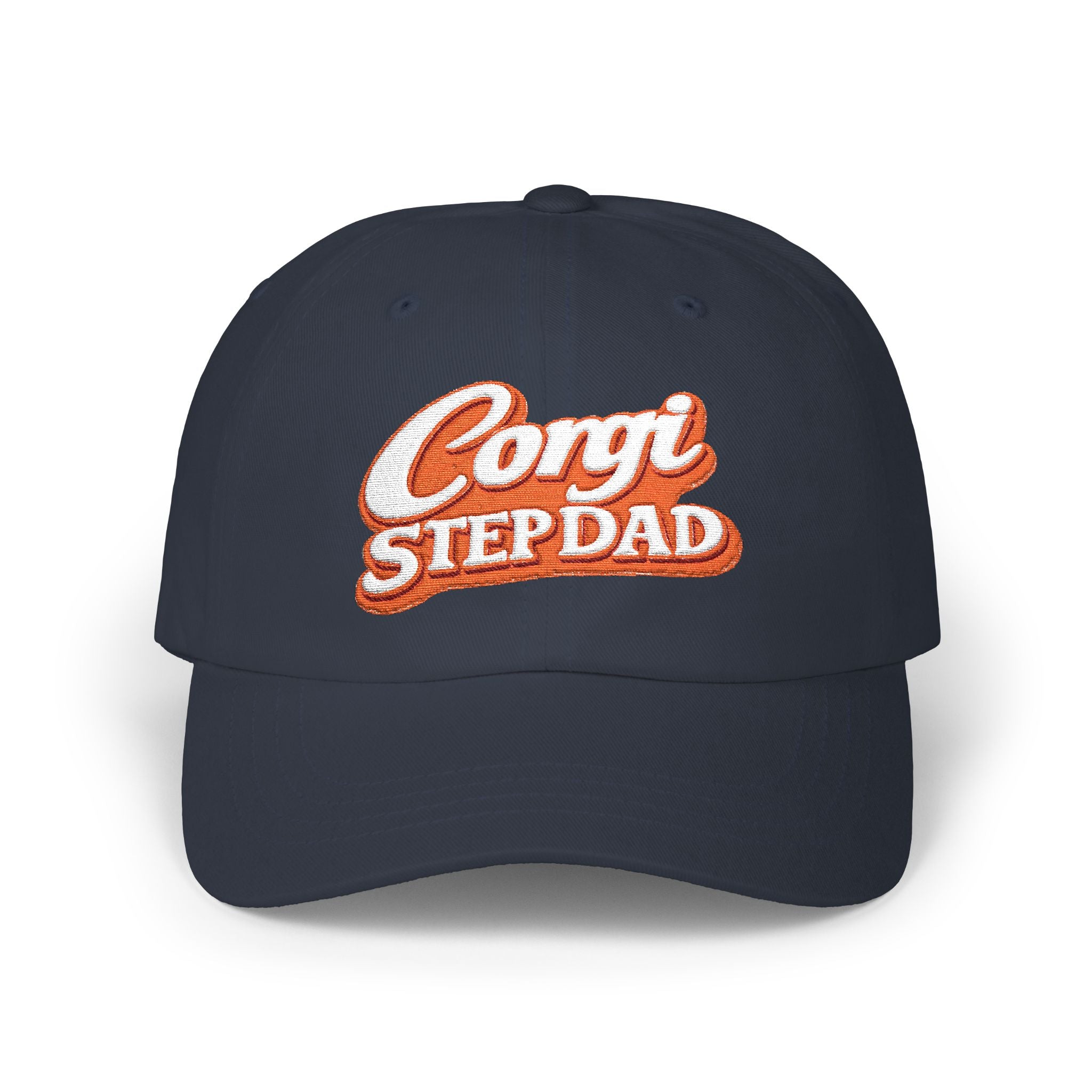 Corgi Stepdad Dad Cap — Embroidered Baseball Hat for Dog Lovers