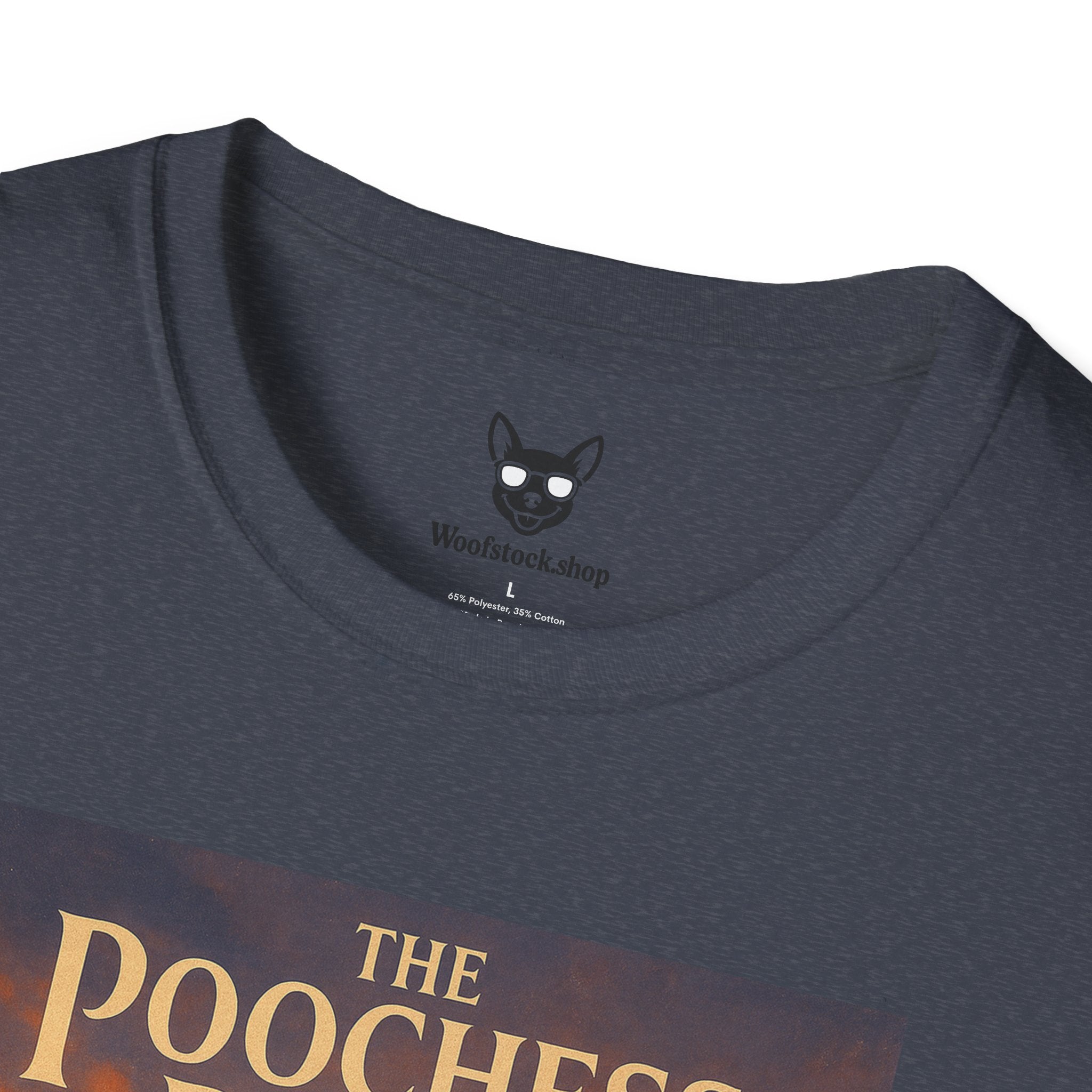 The Princess Bride Poster Dog Parody Unisex Softstyle T-Shirt -- Funny Audrey Hepburn Movie Tee for Film and Dog Lovers
