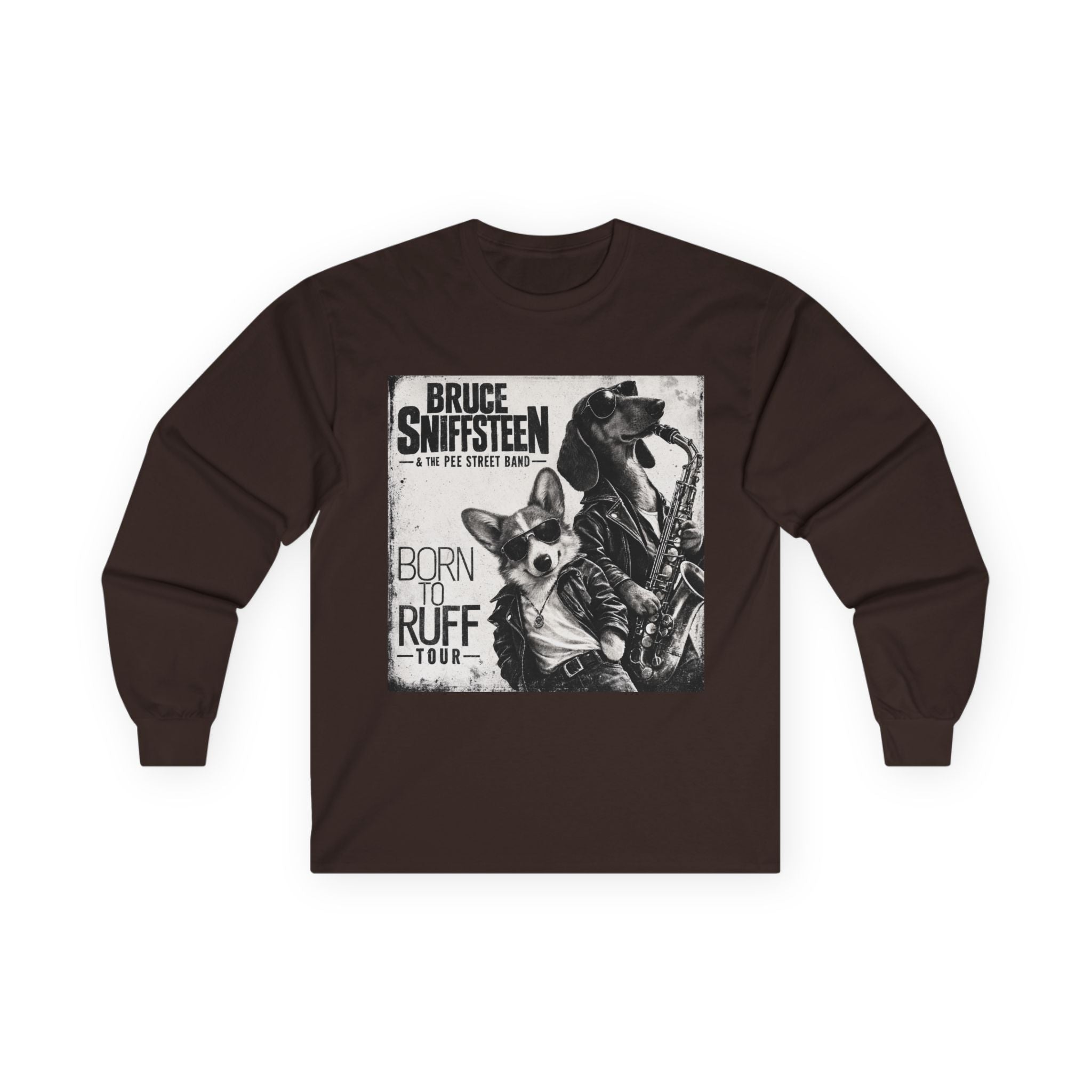 Bruce Sniffsteen & the Pee Street Band Longsleeve Shirt -- Funny Bruce Springsteen 2026 Tour Shirt Parody