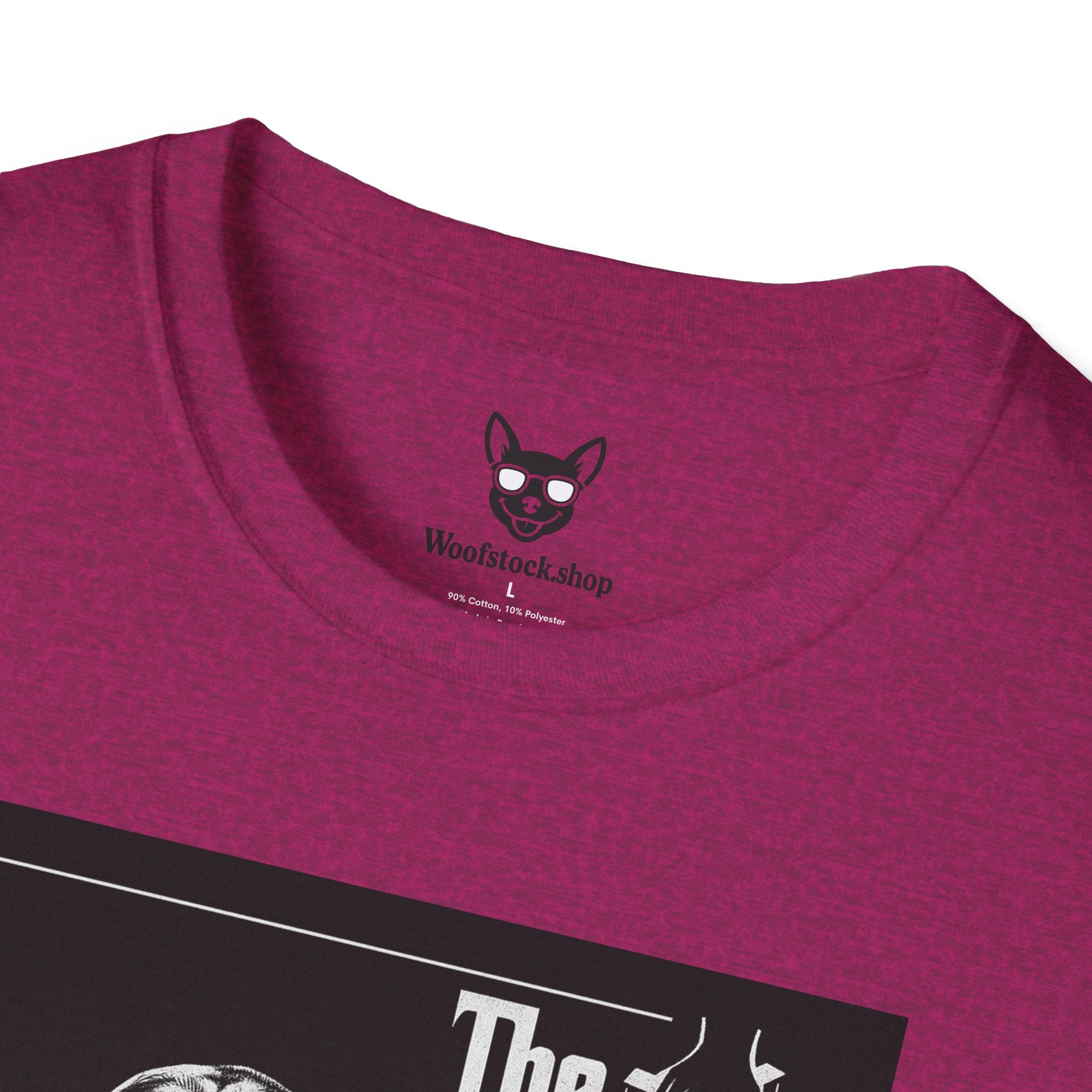 The Godfather Movie Poster Dog Parody Unisex Softstyle T-Shirt – Funny Movie Tee for Film and Dog Lovers