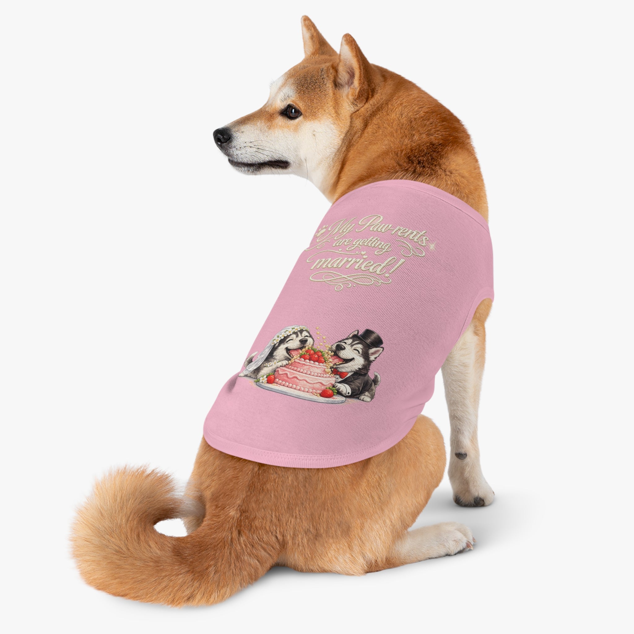 Engagement Gift for Dog Lovers -- My Pawrents Are Getting Married Dog Shirt Wedding Gift (Husky)
