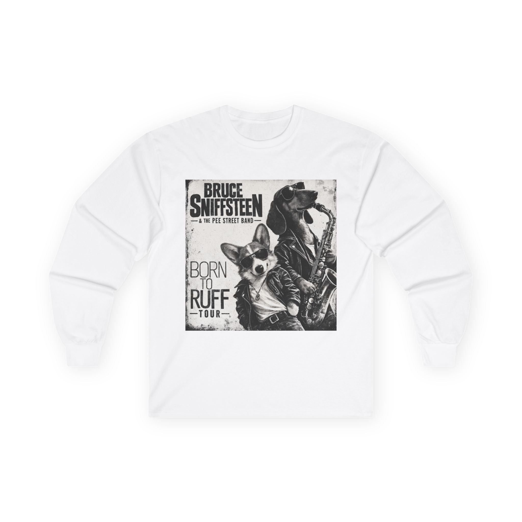 Bruce Sniffsteen & the Pee Street Band Longsleeve Shirt -- Funny Bruce Springsteen 2026 Tour Shirt Parody