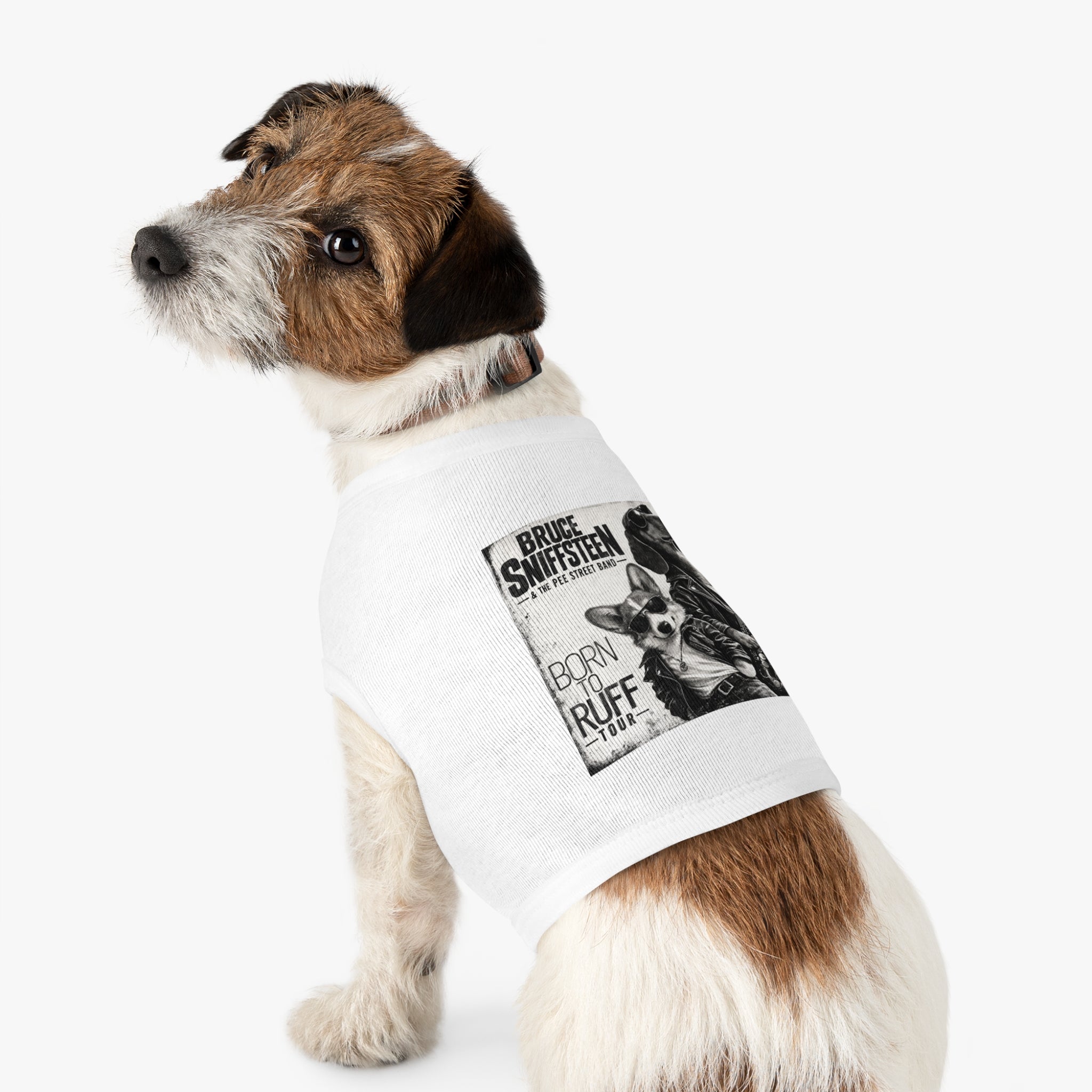 Bruce Sniffsteen Pet Tank Top -- Funny Bruce Springsteen 2026 Tour Shirt Parody