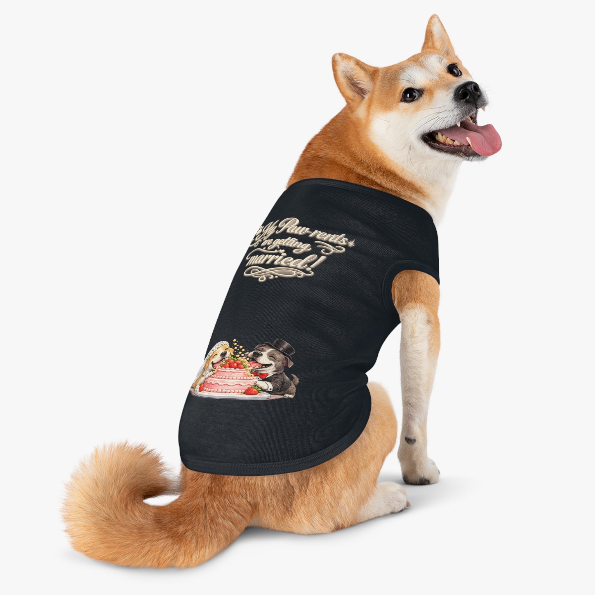 Engagement Gift for Dog Lovers -- My Pawrents Are Getting Married Dog Shirt Wedding Gift (Pit bull)