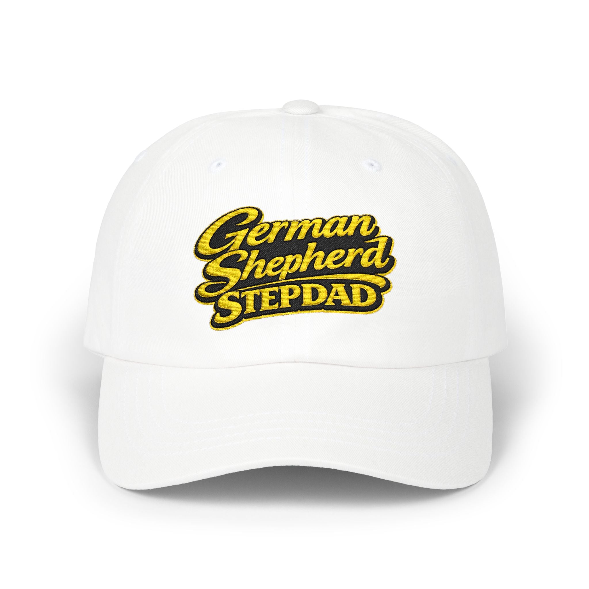 German Shepherd Stepdad Dad Cap — Embroidered Baseball Hat for Dog Lovers