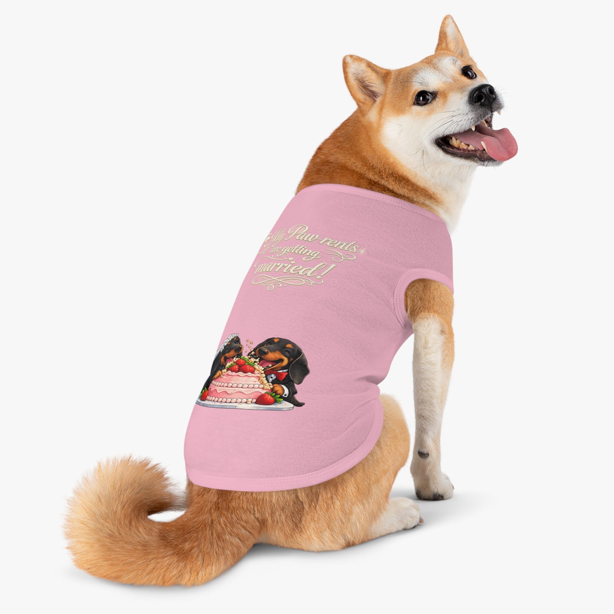 Engagement Gift for Dog Lovers -- My Pawrents Are Getting Married Dog Shirt Wedding Gift (Dachshund)