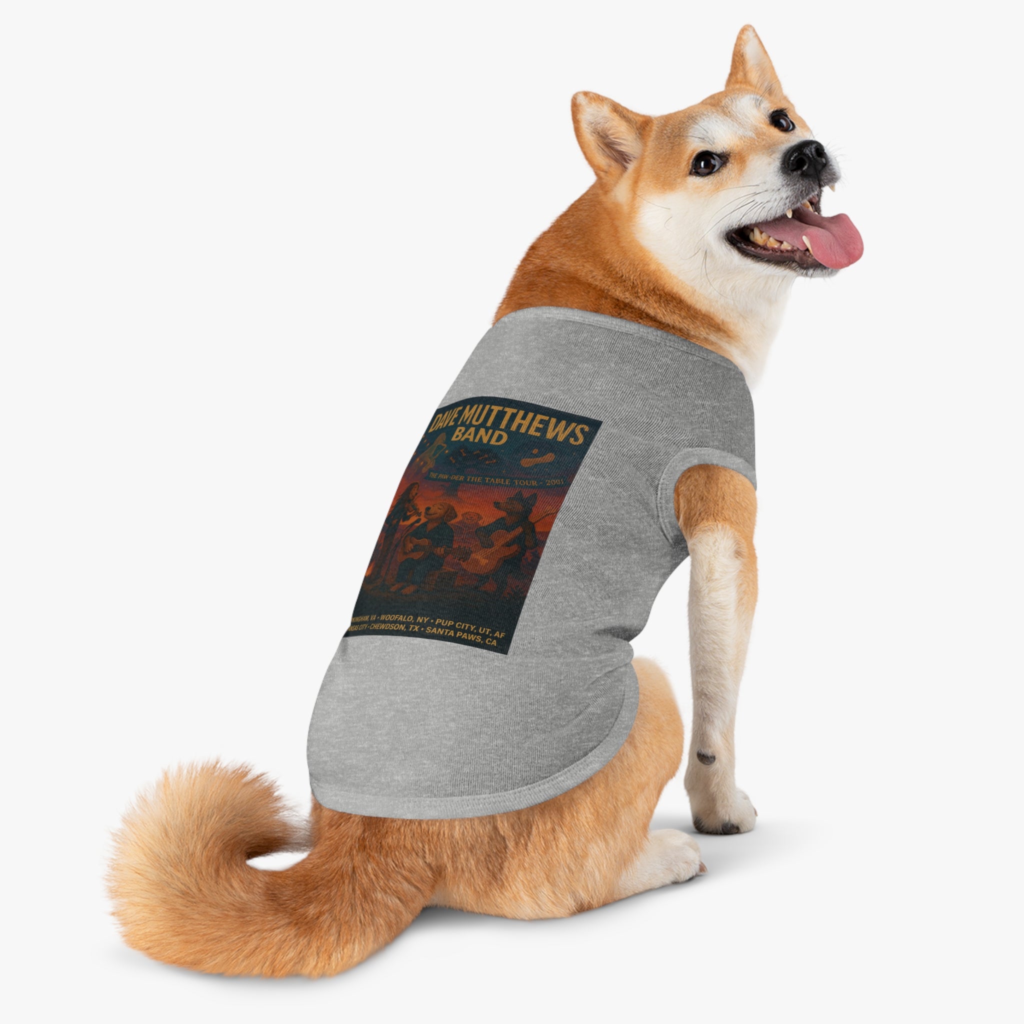 Dave Mutthews Band Pet Tank Top-- Funny Parody Shirt for Dog Lovers