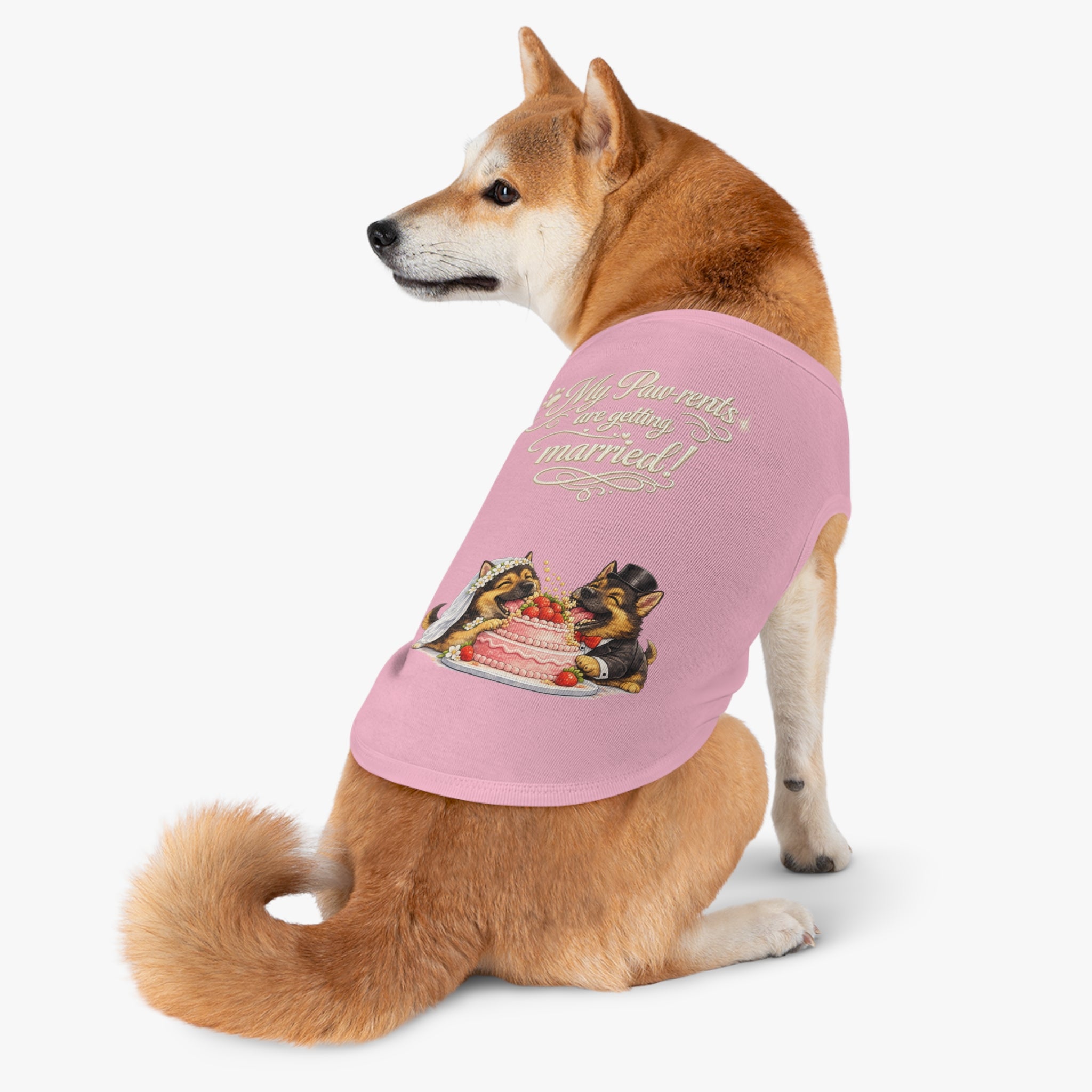 Engagement Gift for Dog Lovers -- My Pawrents Are Getting Married Dog Shirt Wedding Gift (German Shepherd)