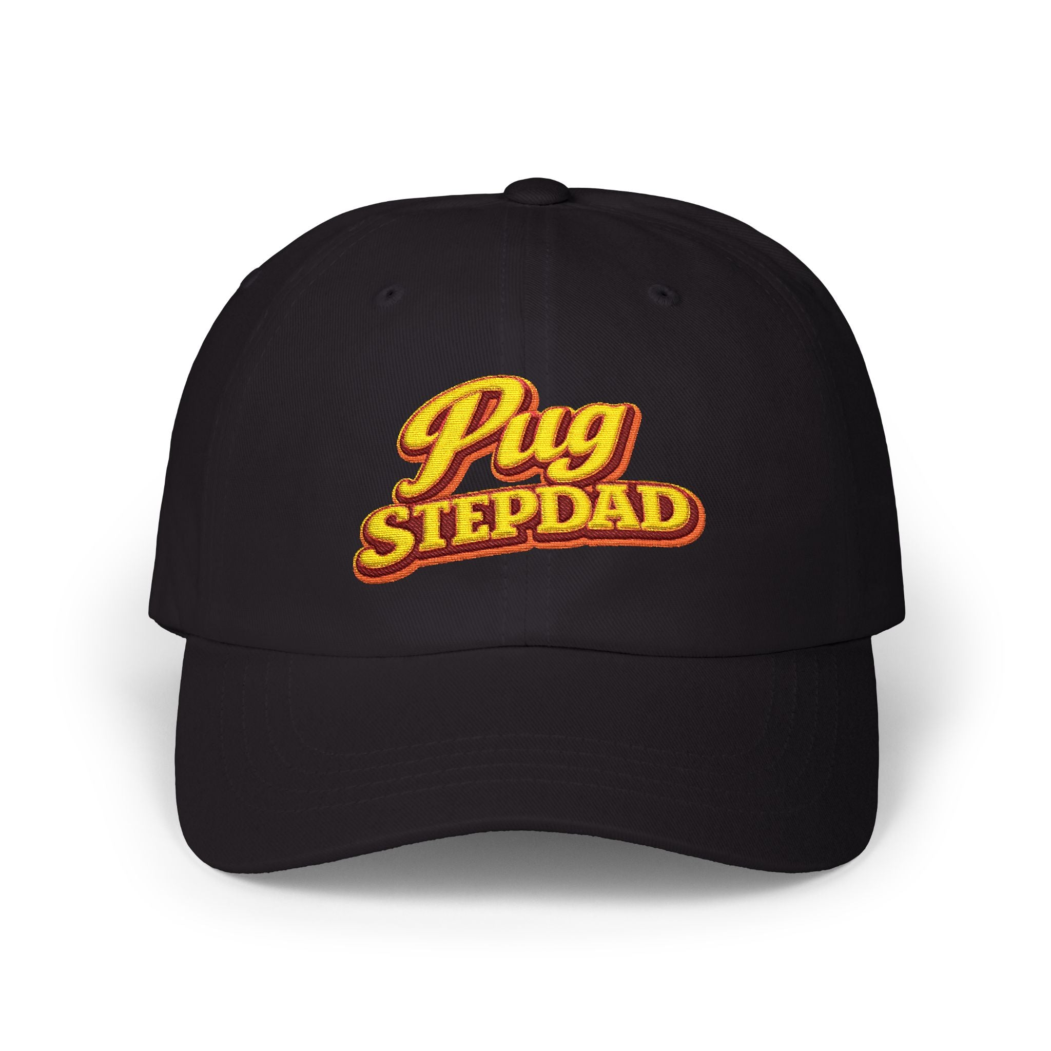 Pug Stepdad Dad Cap — Embroidered Baseball Hat for Dog Lovers
