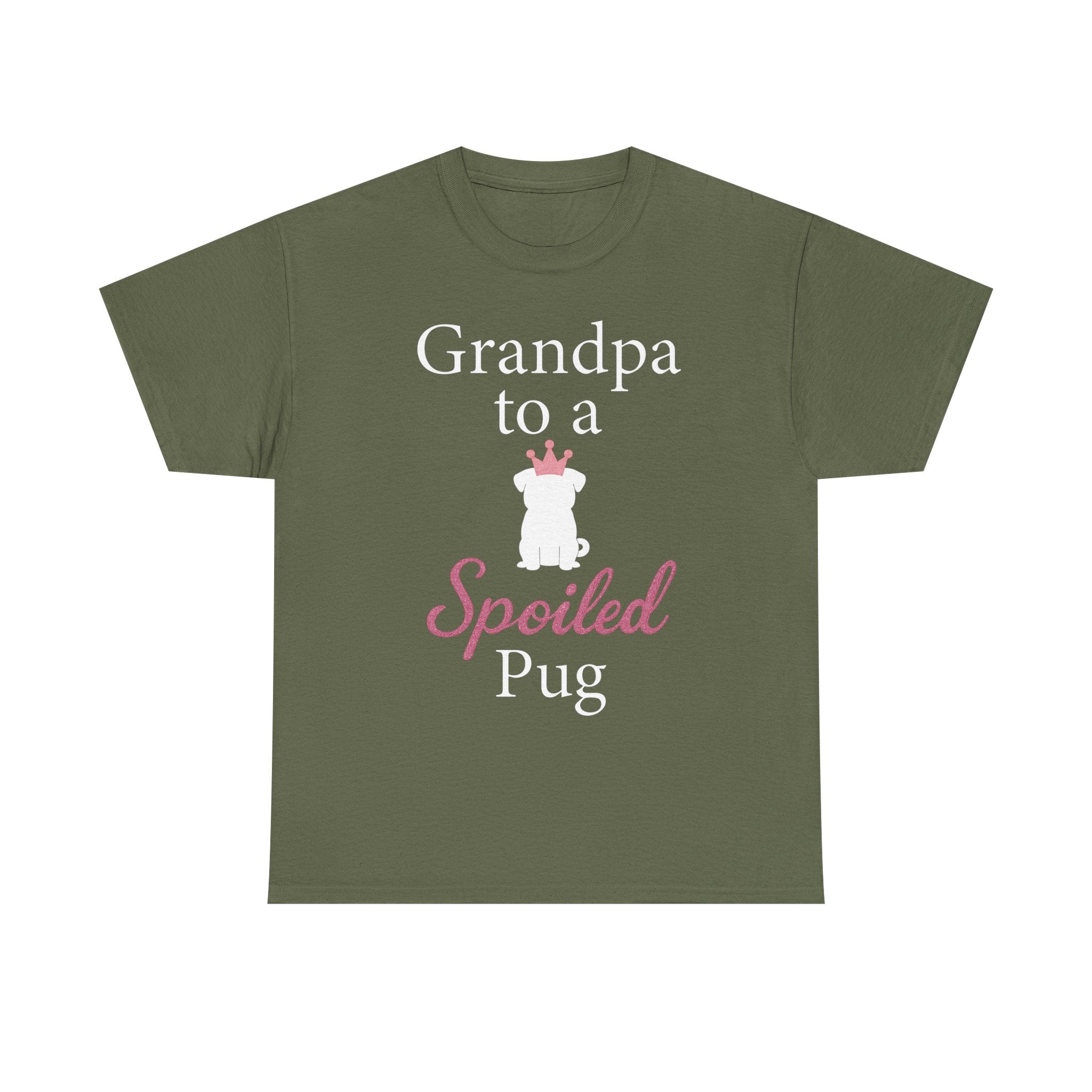 Grandpa to a Spoiled Pug T-Shirt — Funny Shirt for Dog Lovers