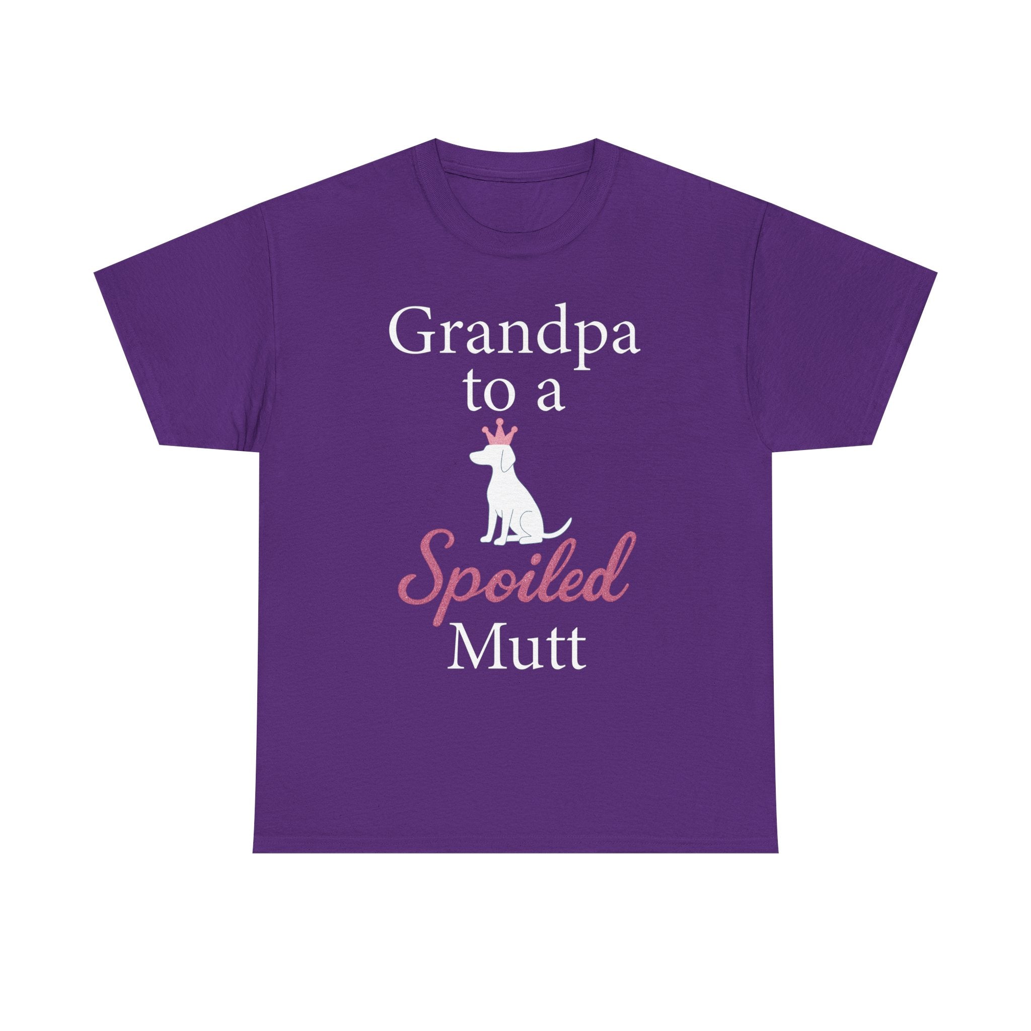 Grandpa to a Spoiled Mutt T-Shirt — Funny Shirt for Dog Lovers
