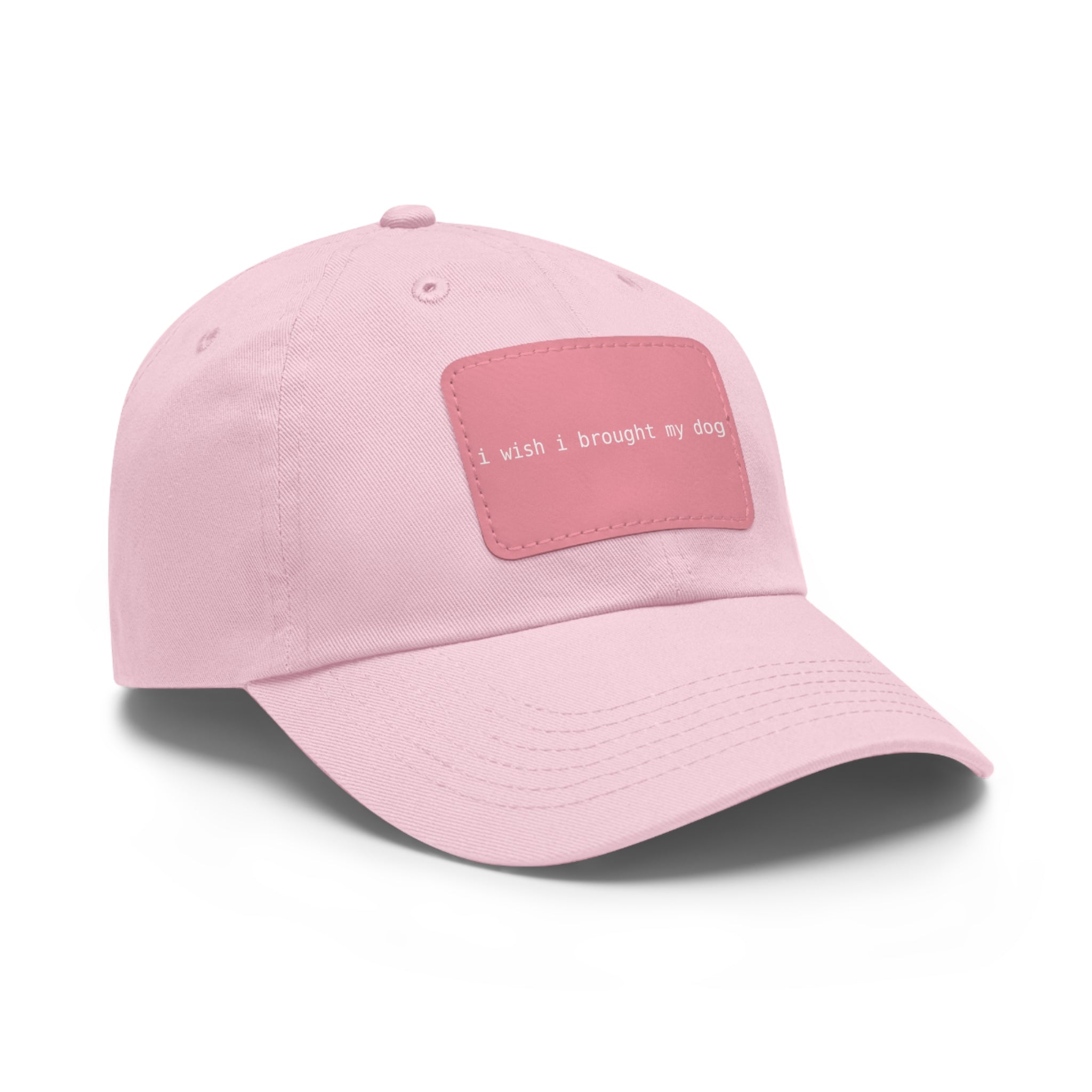 I Wish I Brought My Dog Hat with Patch (Rectangle) -- Funny Hat for Dog Lovers