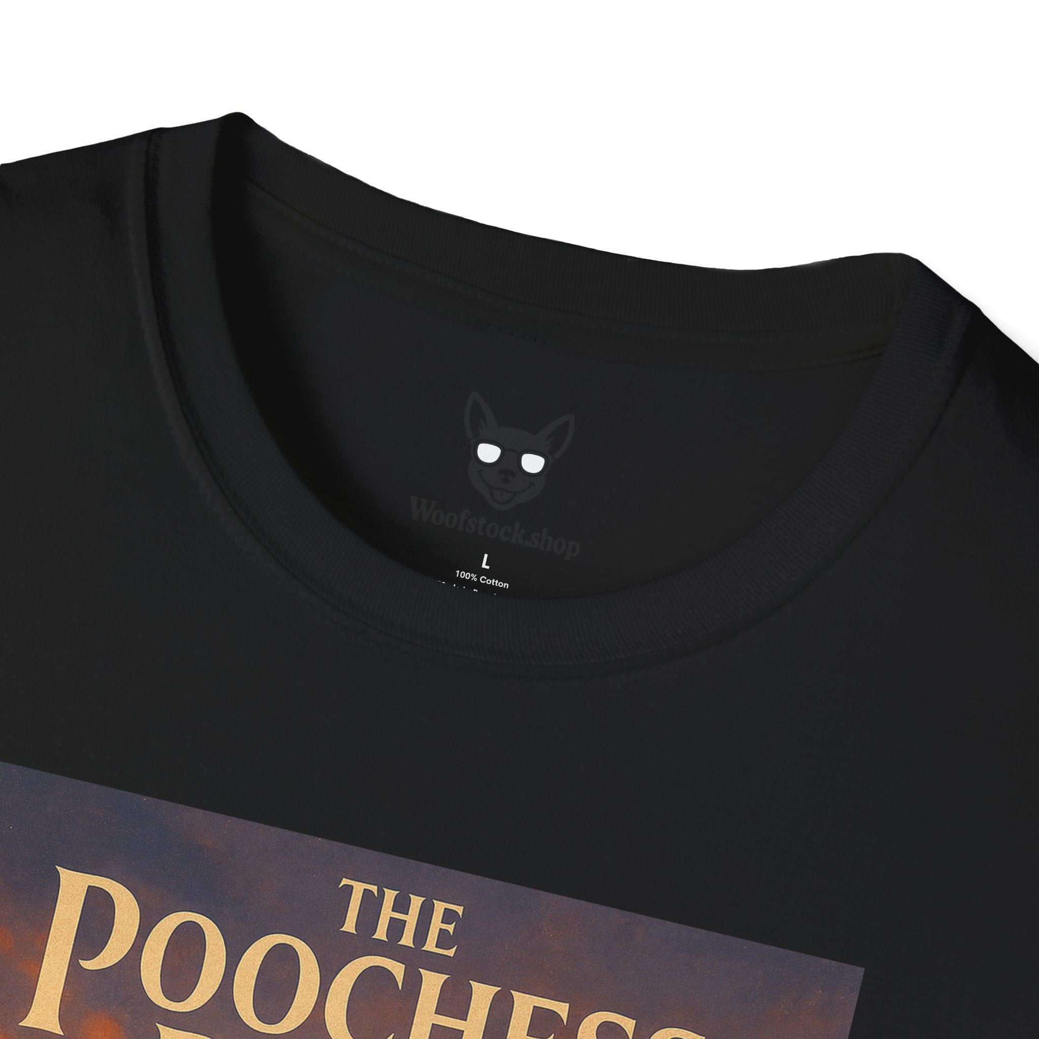 The Princess Bride Poster Dog Parody Unisex Softstyle T-Shirt -- Funny Audrey Hepburn Movie Tee for Film and Dog Lovers
