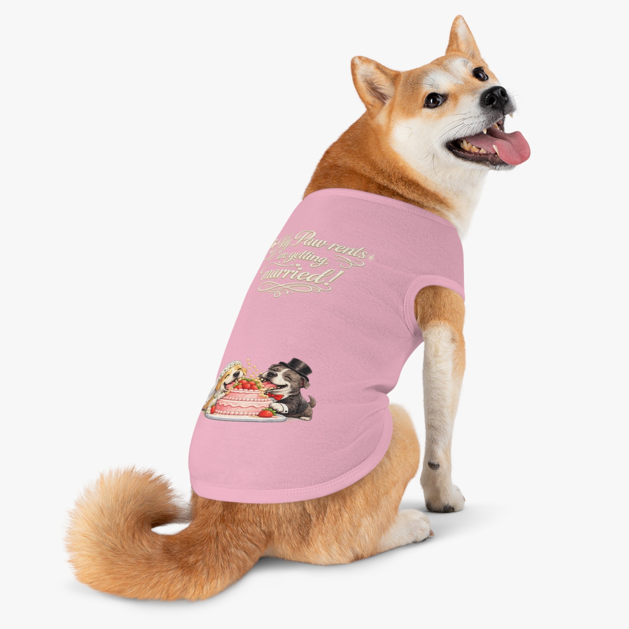 Engagement Gift for Dog Lovers -- My Pawrents Are Getting Married Dog Shirt Wedding Gift (Pit bull)
