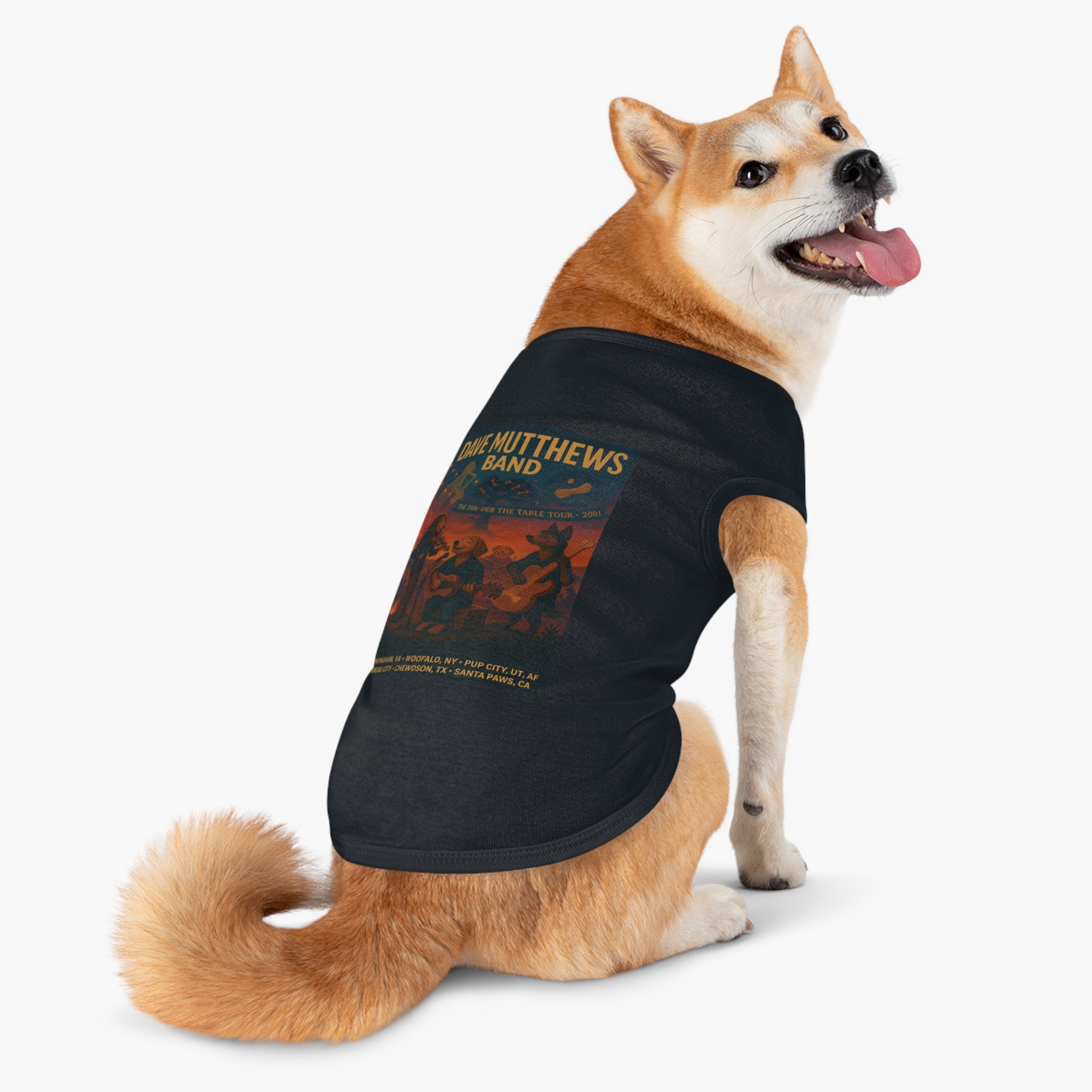 Dave Mutthews Band Pet Tank Top-- Funny Parody Shirt for Dog Lovers
