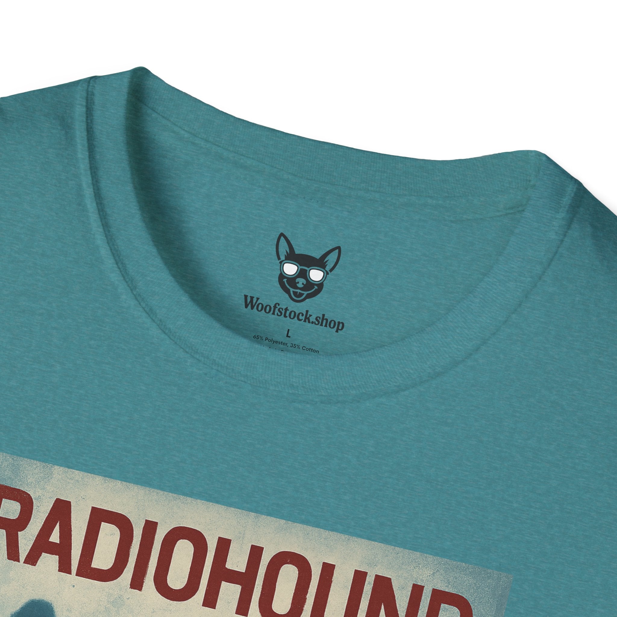 Radiohead Concert Poster Dog Parody Unisex Softstyle T-Shirt -- Funny Rock Tee for Music and Dog Lovers
