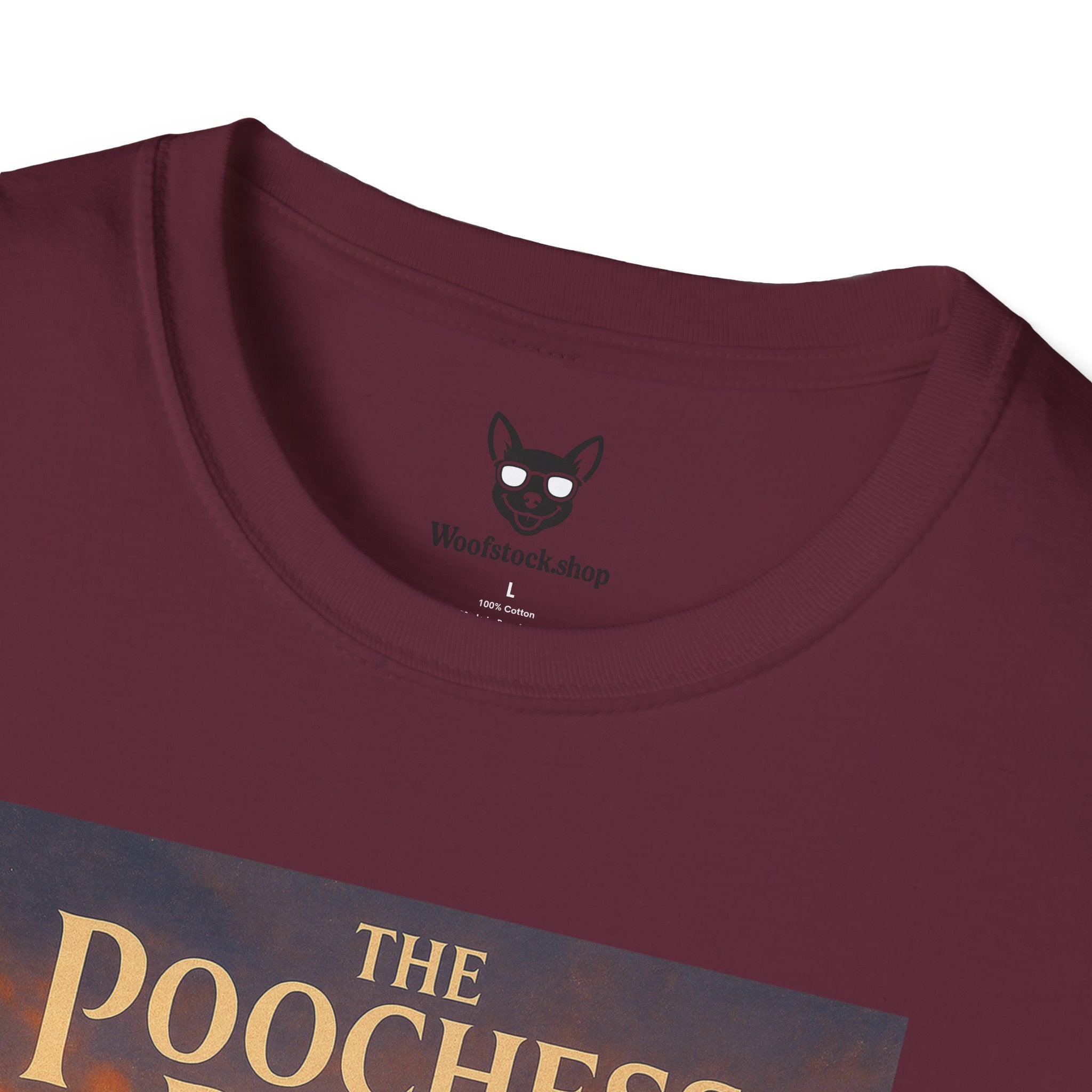 The Princess Bride Poster Dog Parody Unisex Softstyle T-Shirt -- Funny Audrey Hepburn Movie Tee for Film and Dog Lovers