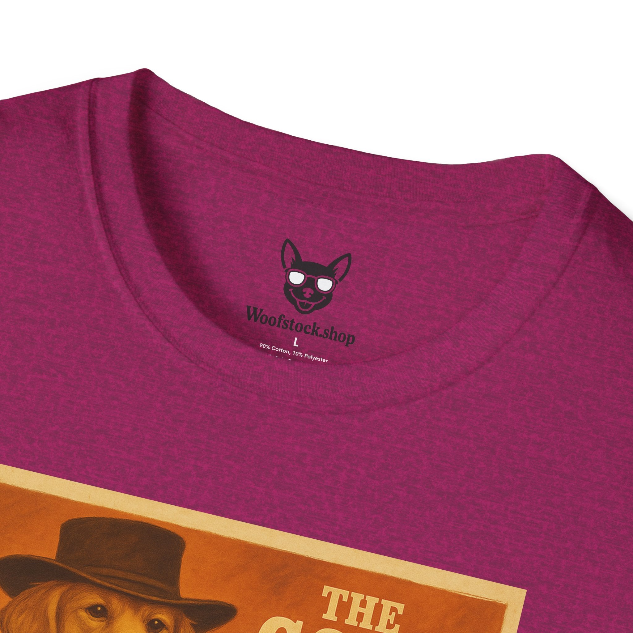 The Good, The Bad, & The Ugly Movie Poster Dog Parody Unisex Softstyle T-Shirt – Funny Movie Tee for Film and Dog Lovers