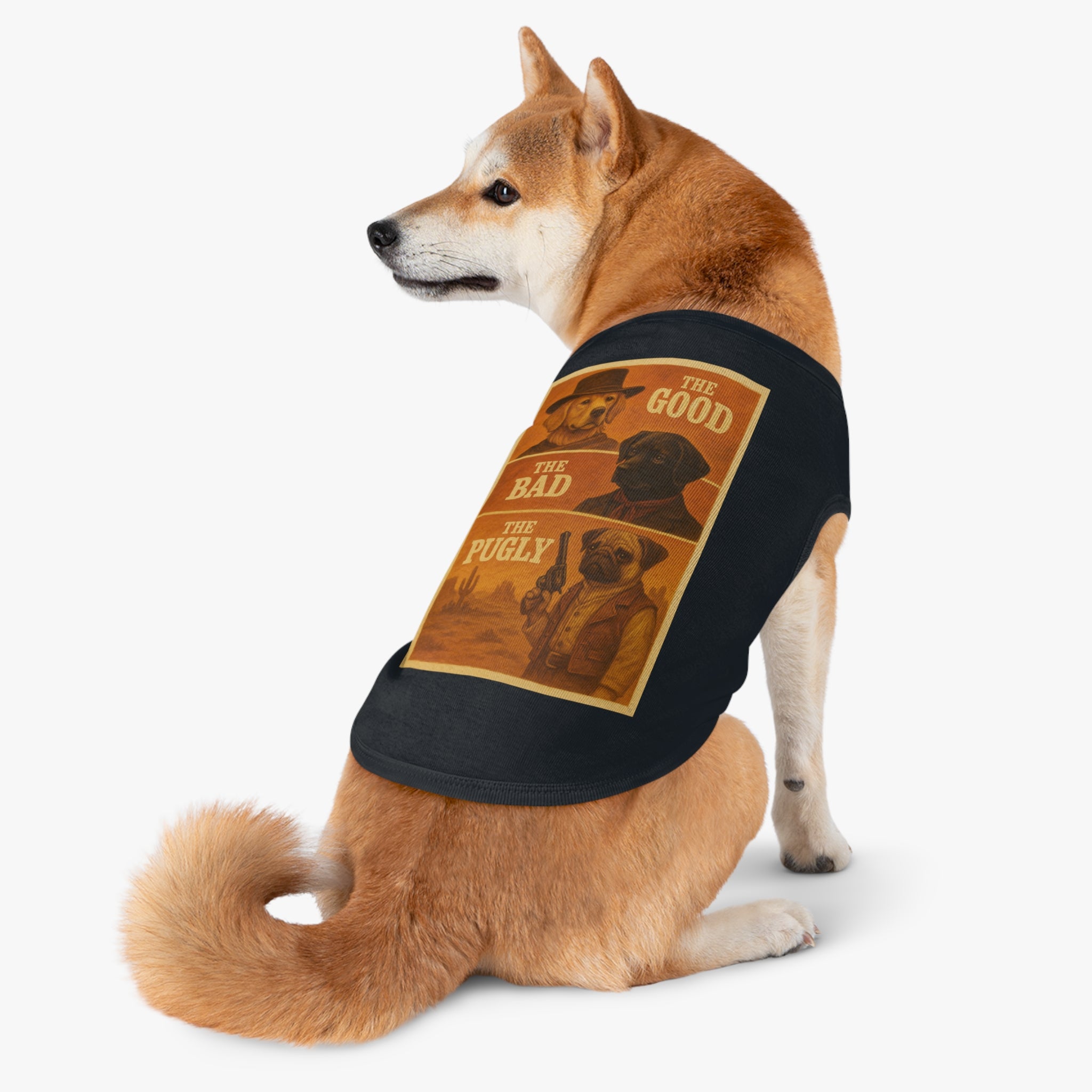 The Good, The Bad, The Pugly Pet Tank Top-- Funny Parody Shirt for Dog Lovers
