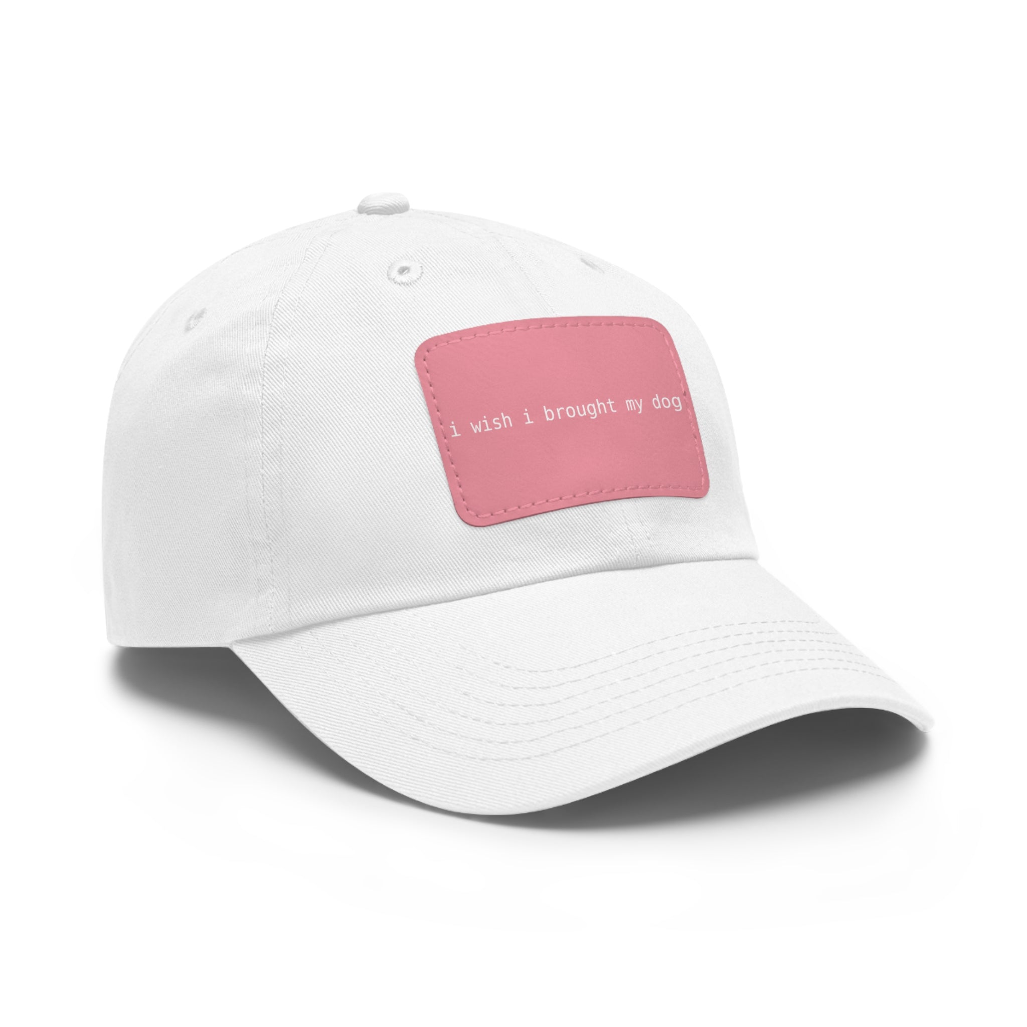 I Wish I Brought My Dog Hat with Patch (Rectangle) -- Funny Hat for Dog Lovers