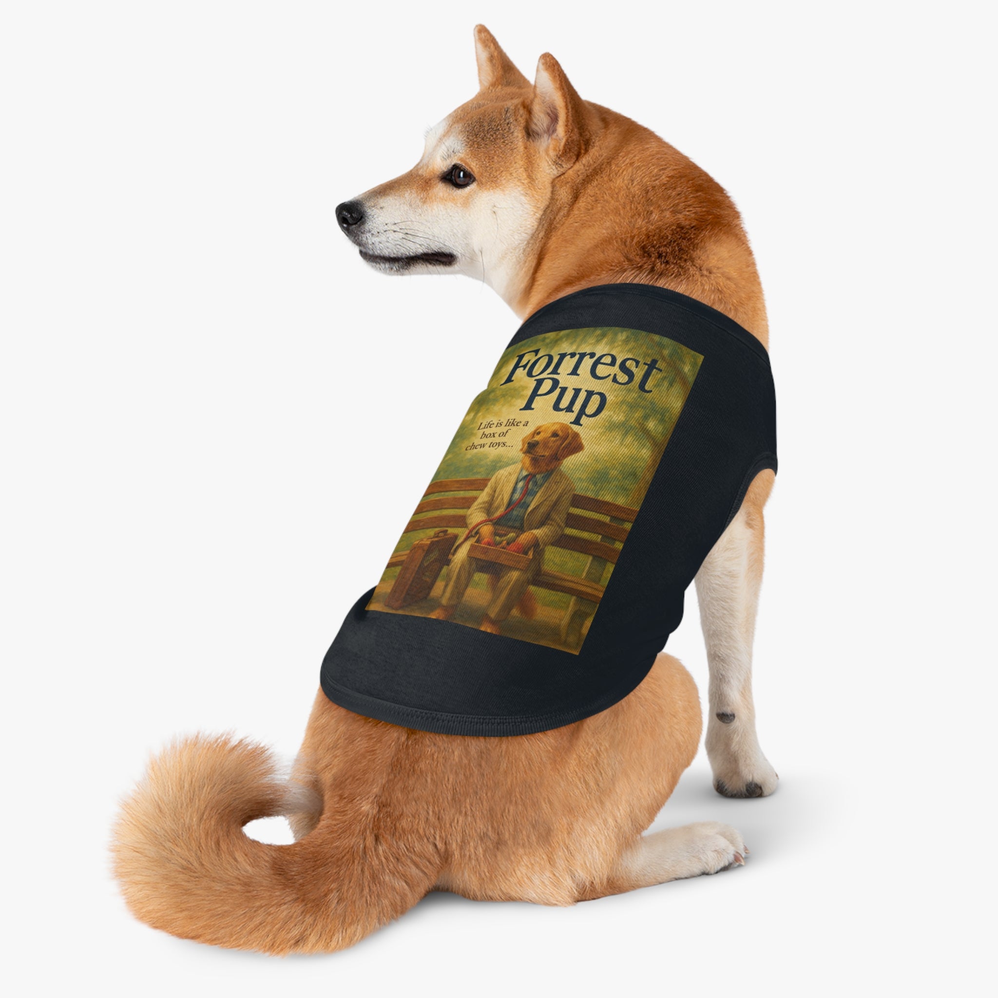 Forrest Pup Pet Tank Top-- Funny Parody Shirt for Dog Lovers