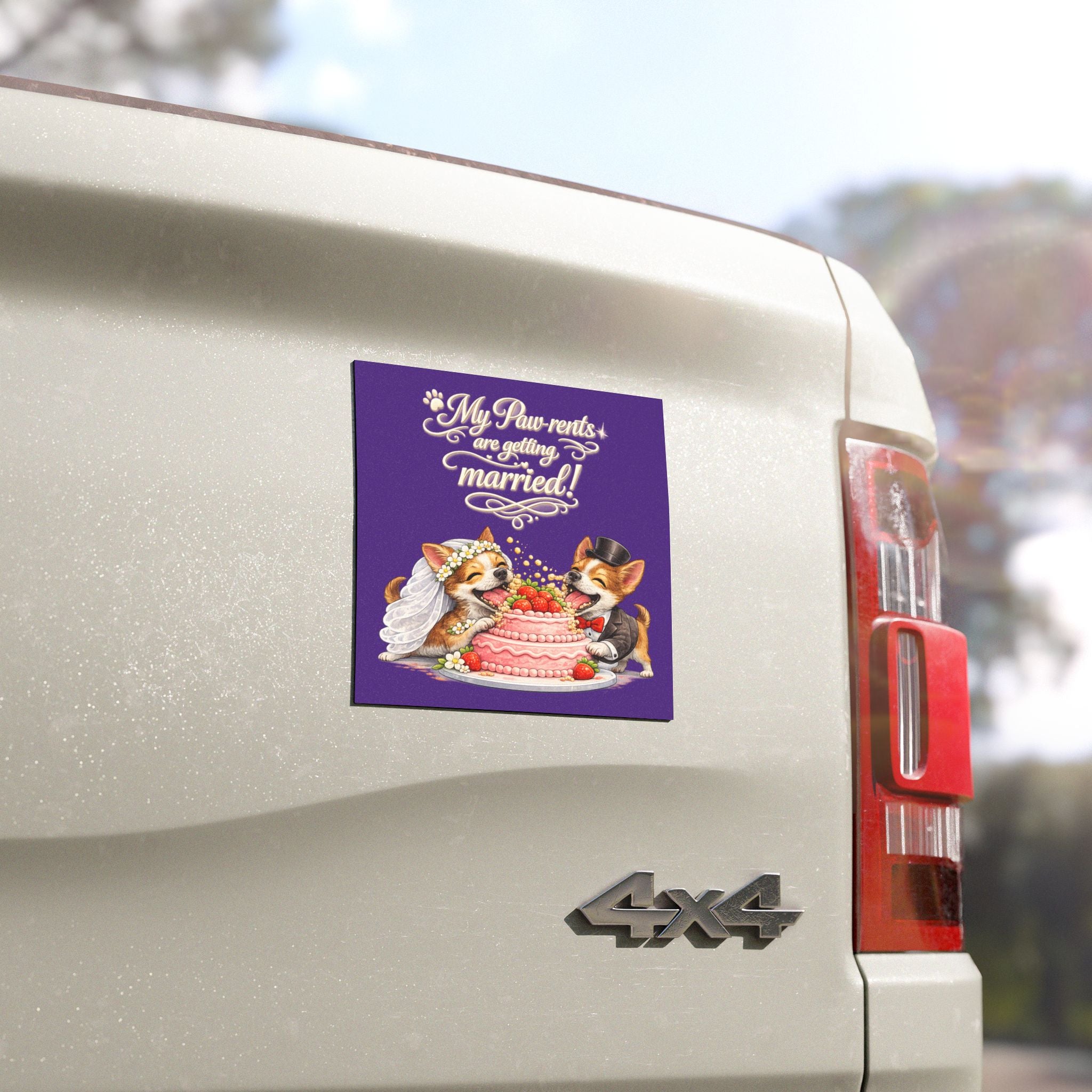My Paw-rents Are Getting Married! Chihuahua Wedding Car Magnet