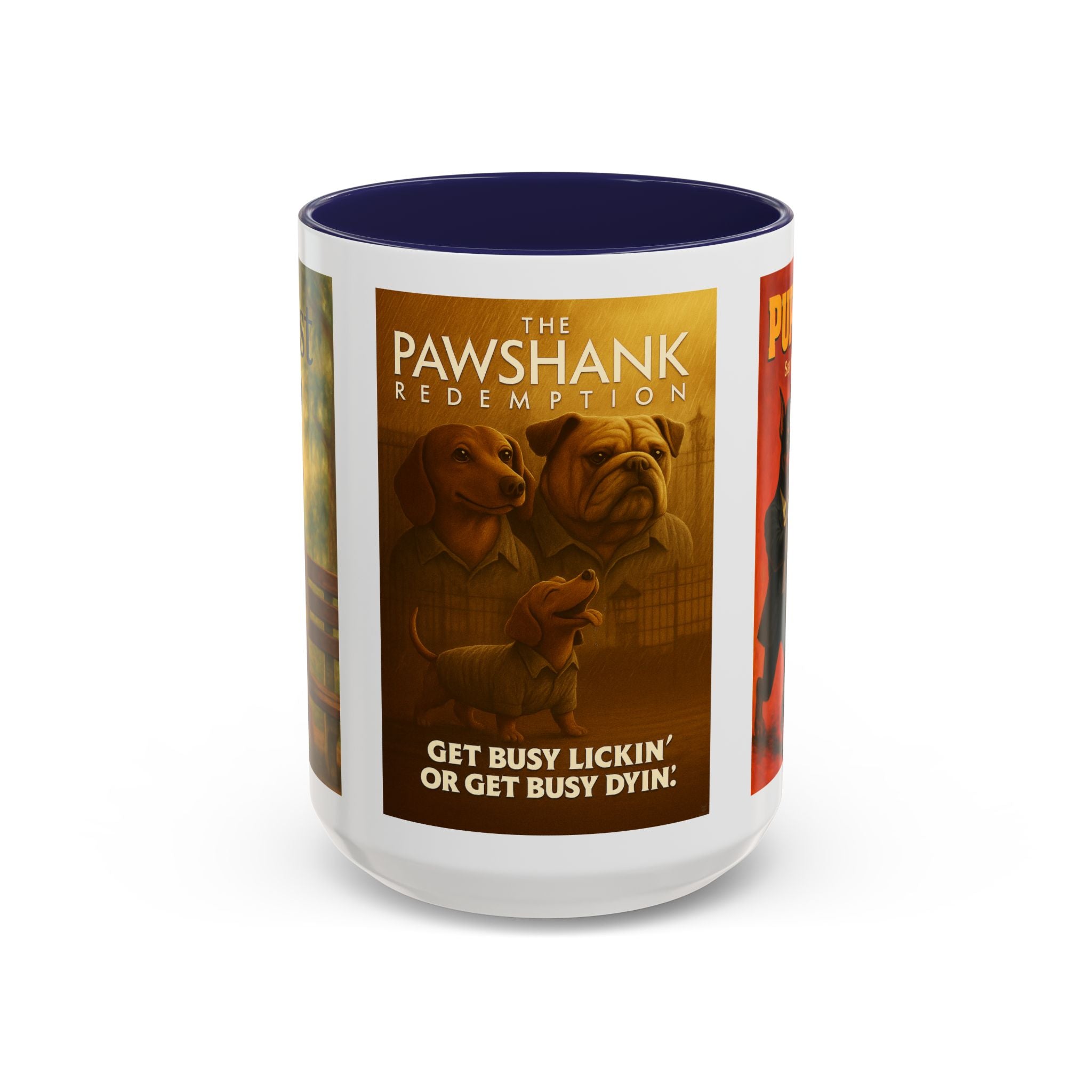 90s Movie Classics Dog Parody Mug – Funny Gift for Forrest Gump, Shawshank Redemption, and Pulp Fiction Fans