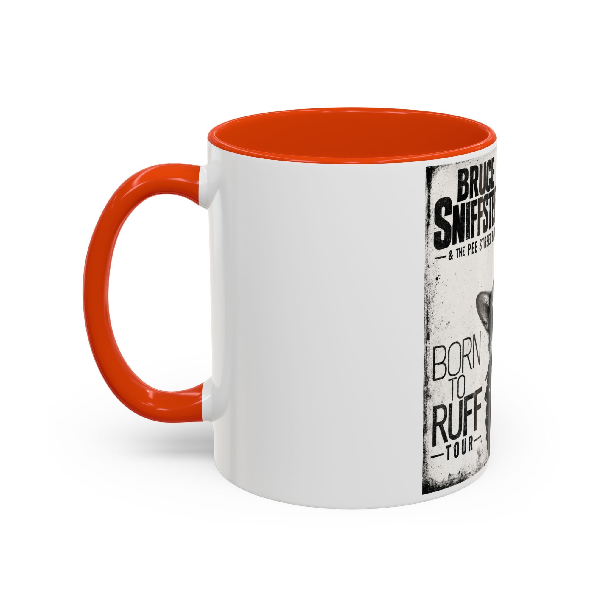Bruce Sniffsteen & the Pee Street Band Coffee Mug -- Funny Bruce Springsteen 2026 Tour Mug Parody