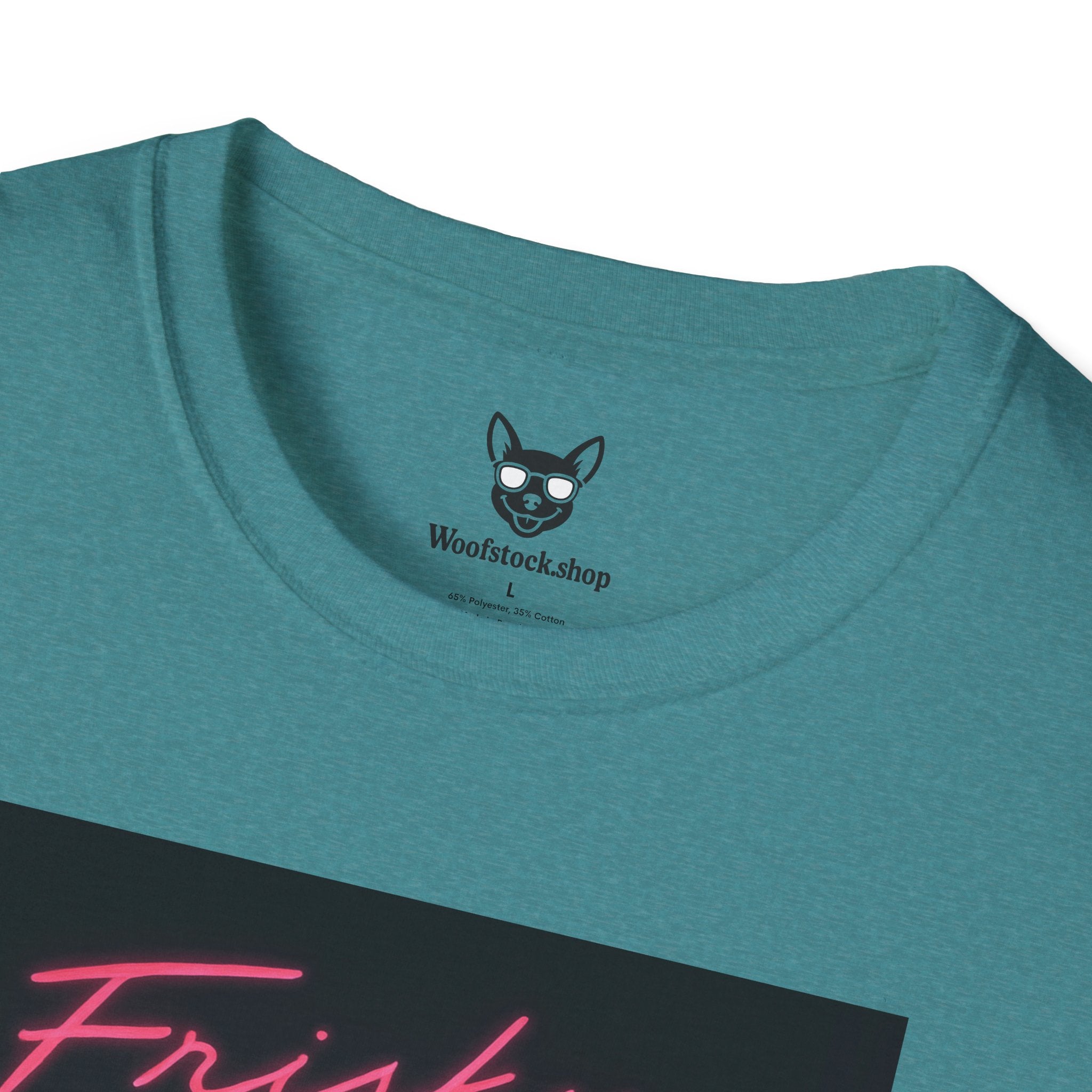 Risky Business Movie Poster Dog Parody Unisex Softstyle T-Shirt -- Funny Dog Movie Tee for Film and Dog Lovers