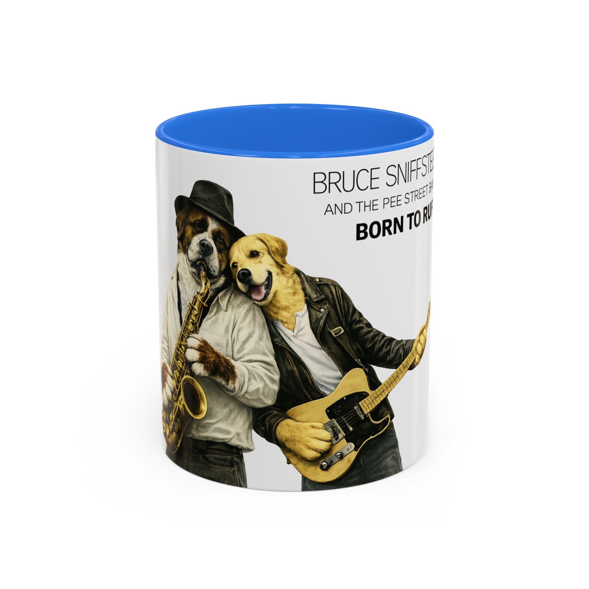 Bruce Sniffsteen & the Pee Street Band Coffee Mug -- Funny Bruce Springsteen 2026 Tour Mug Parody
