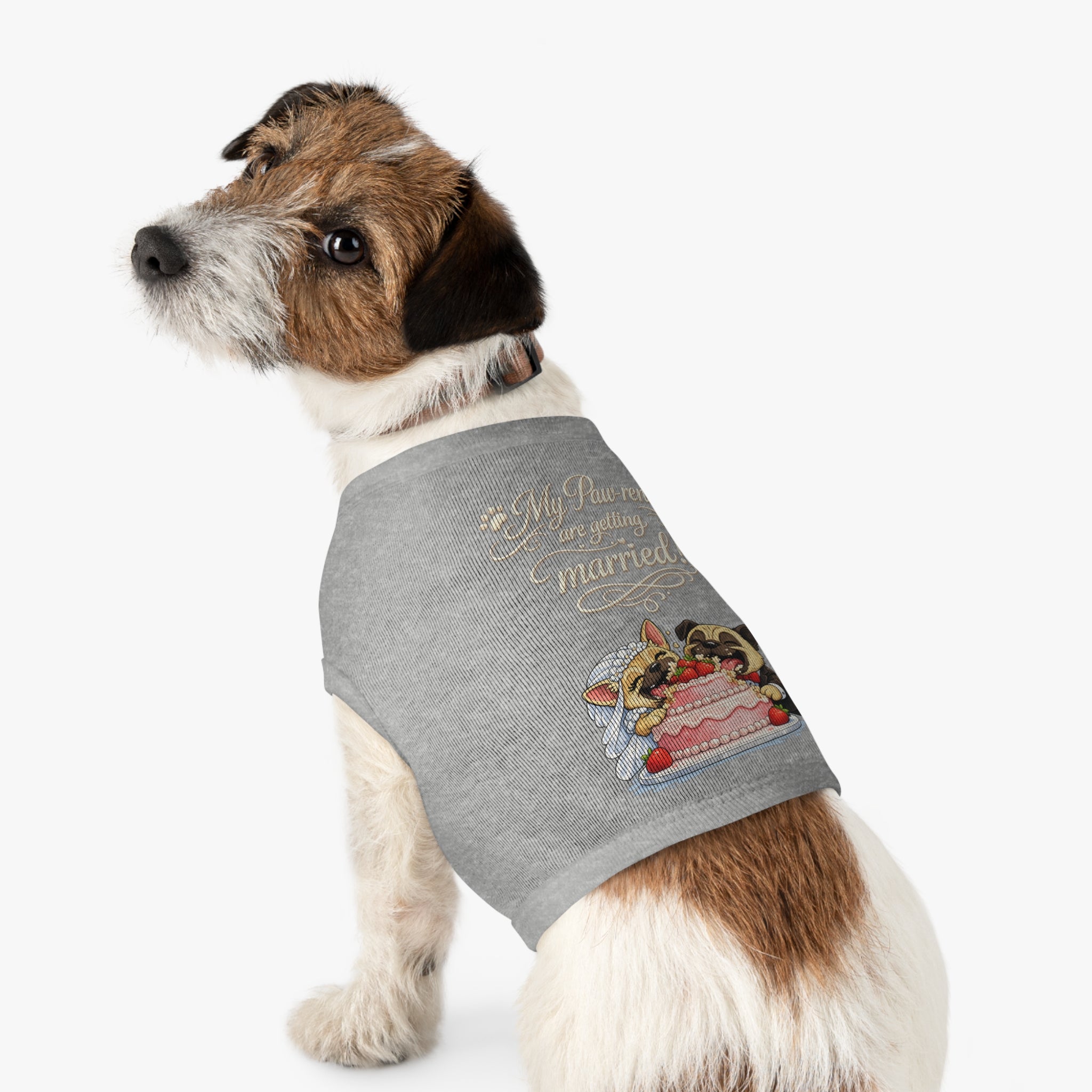 Engagement Gift for Dog Lovers -- My Pawrents Are Getting Married Dog Shirt Wedding Gift (Pug)