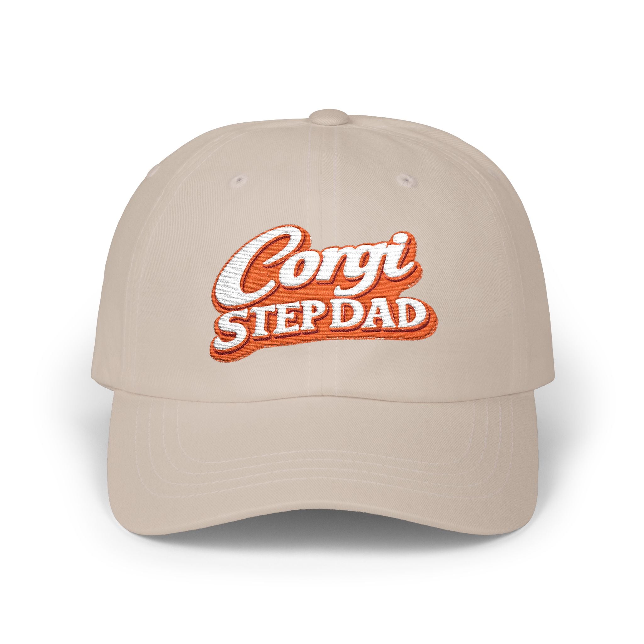 Corgi Stepdad Dad Cap — Embroidered Baseball Hat for Dog Lovers