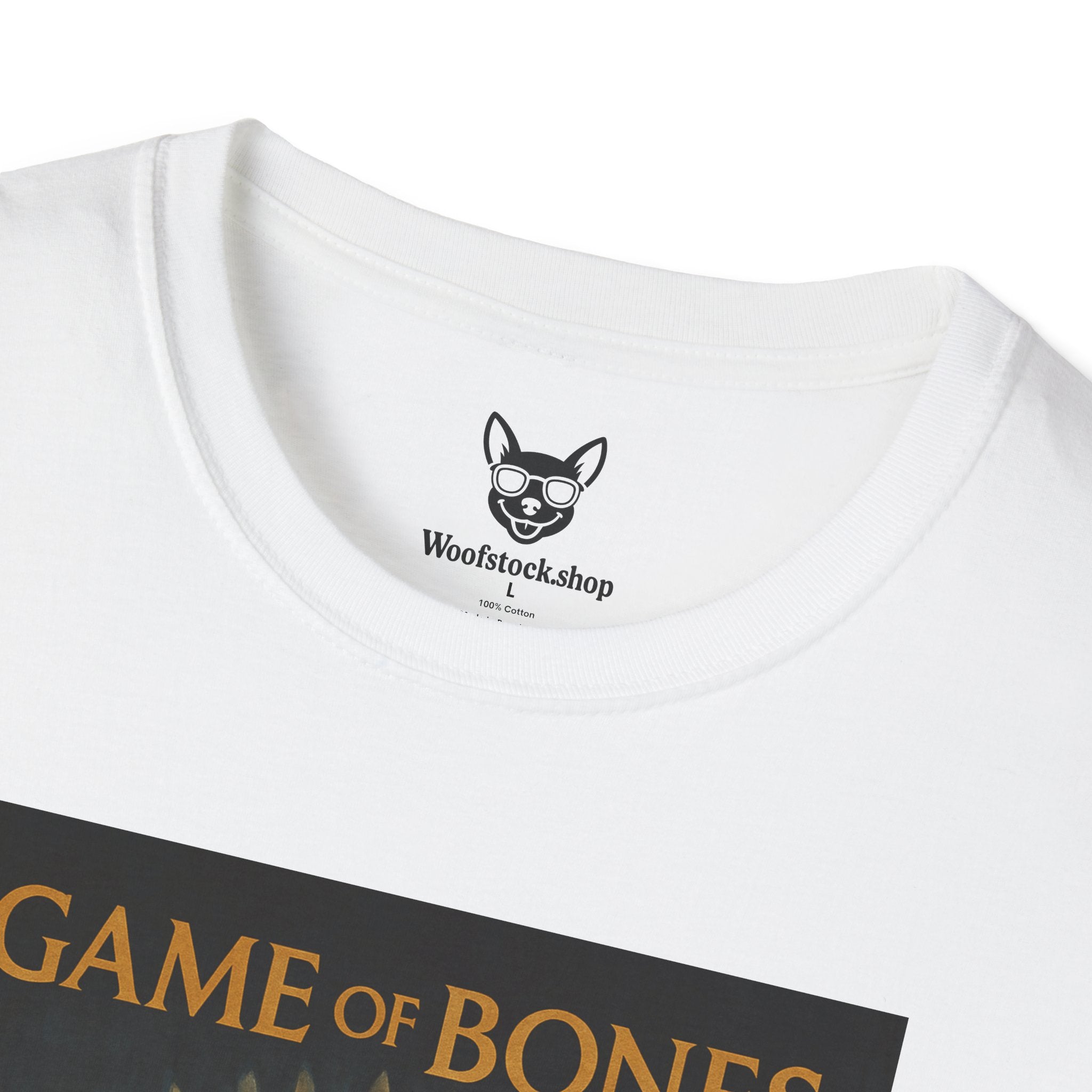 Game of Thrones TV Poster Dog Parody Unisex Softstyle T-Shirt -- Funny Dog Tee for TV and Dog Lovers