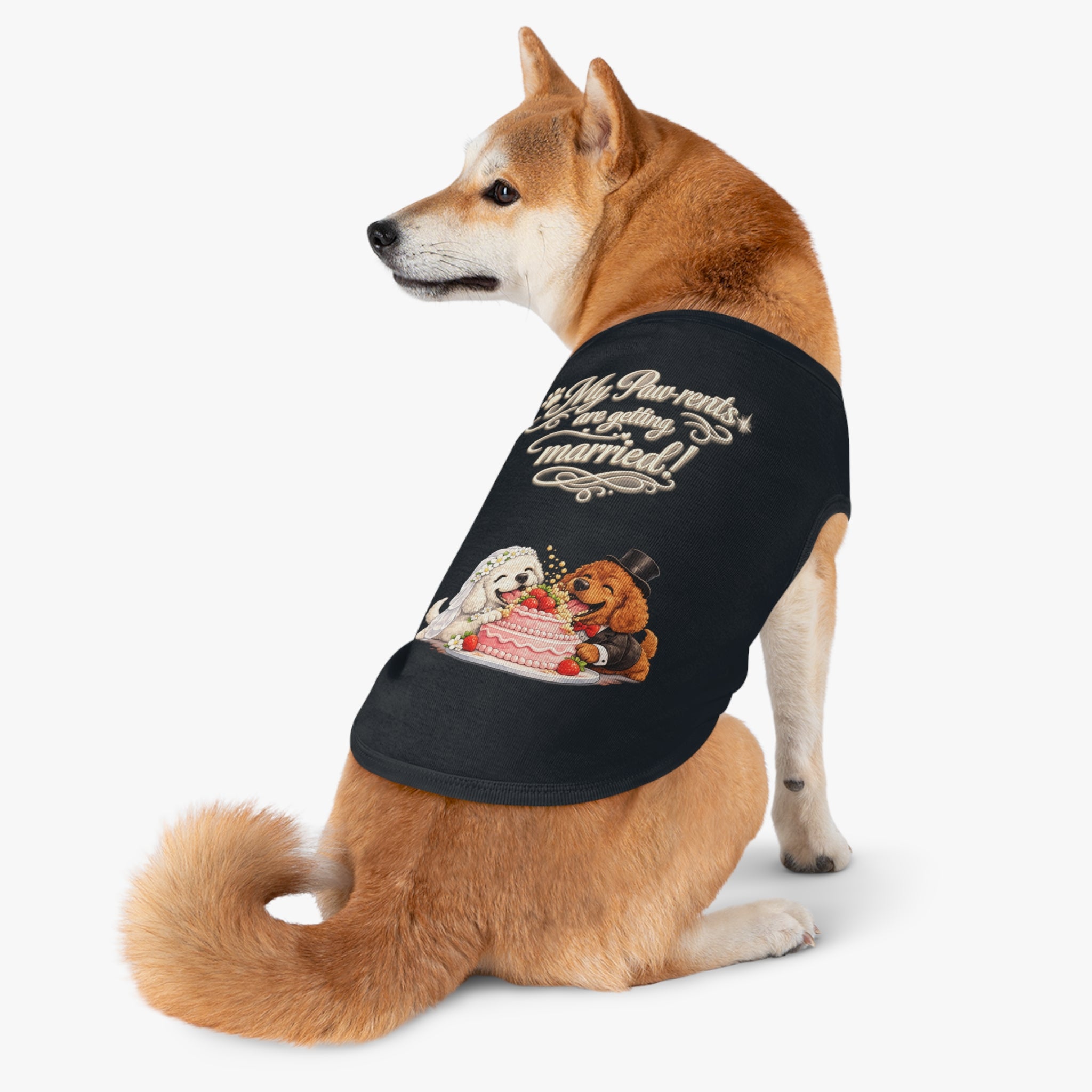 Engagement Gift for Dog Lovers -- My Pawrents Are Getting Married Dog Shirt Wedding Gift (Poodle)