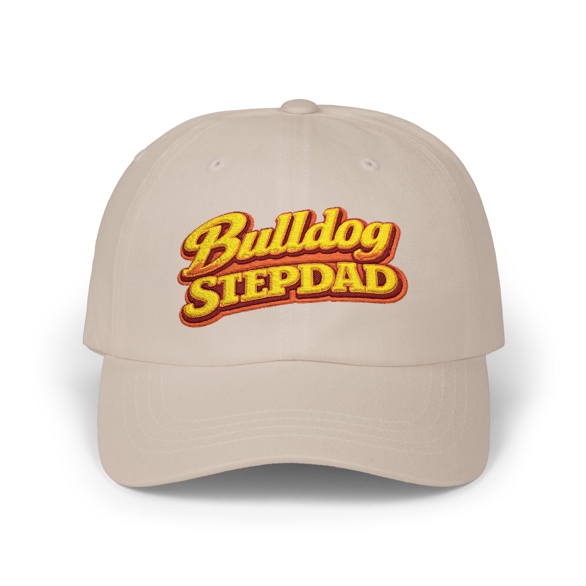 Bulldog Stepdad Dad Cap — Embroidered Baseball Hat for Dog Lovers