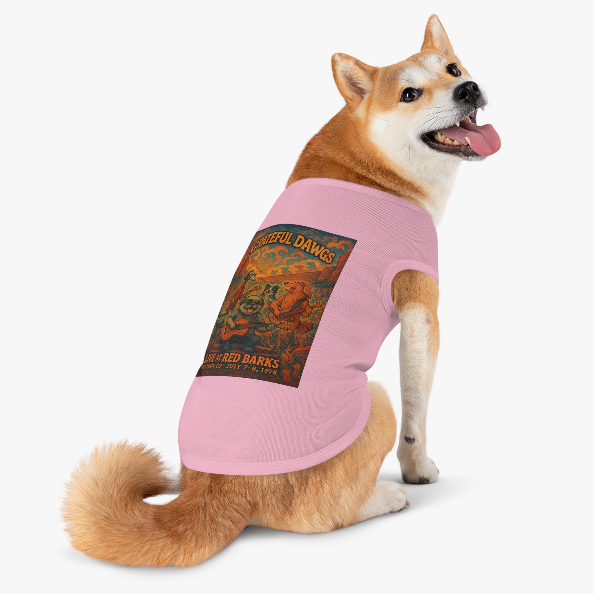 Grateful Dawgs Pet Tank Top-- Funny Parody Concert Shirt for Dog Lovers