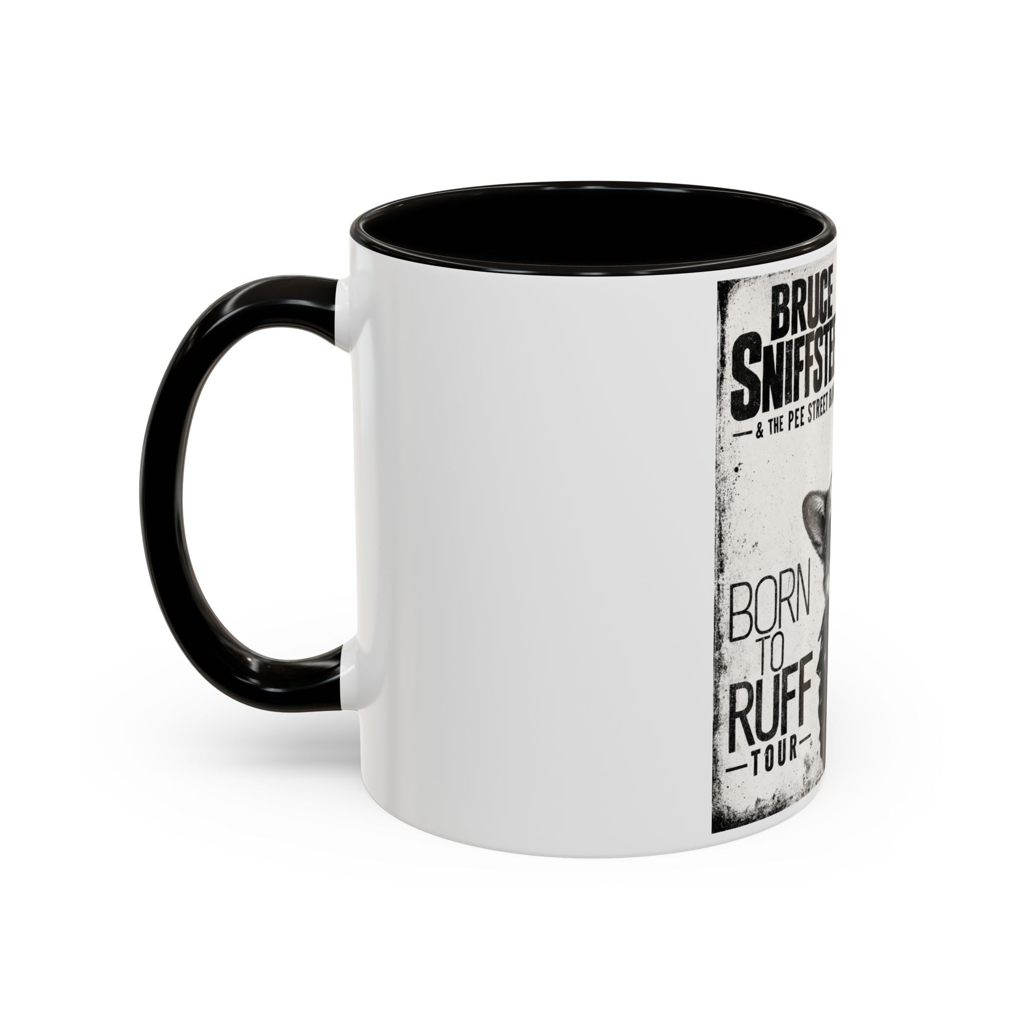 Bruce Sniffsteen & the Pee Street Band Coffee Mug -- Funny Bruce Springsteen 2026 Tour Mug Parody