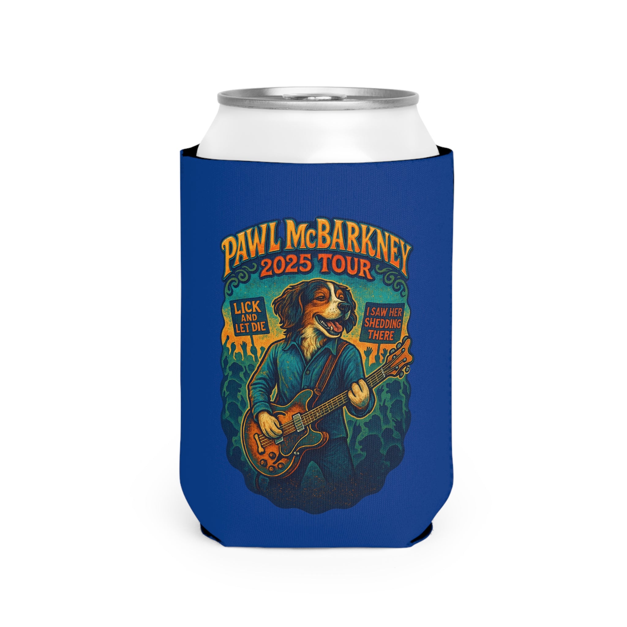 Pawl McBarkney Koozie - Paul McCartney 2025 Tour Merchandise Dog Parody Can Cooler