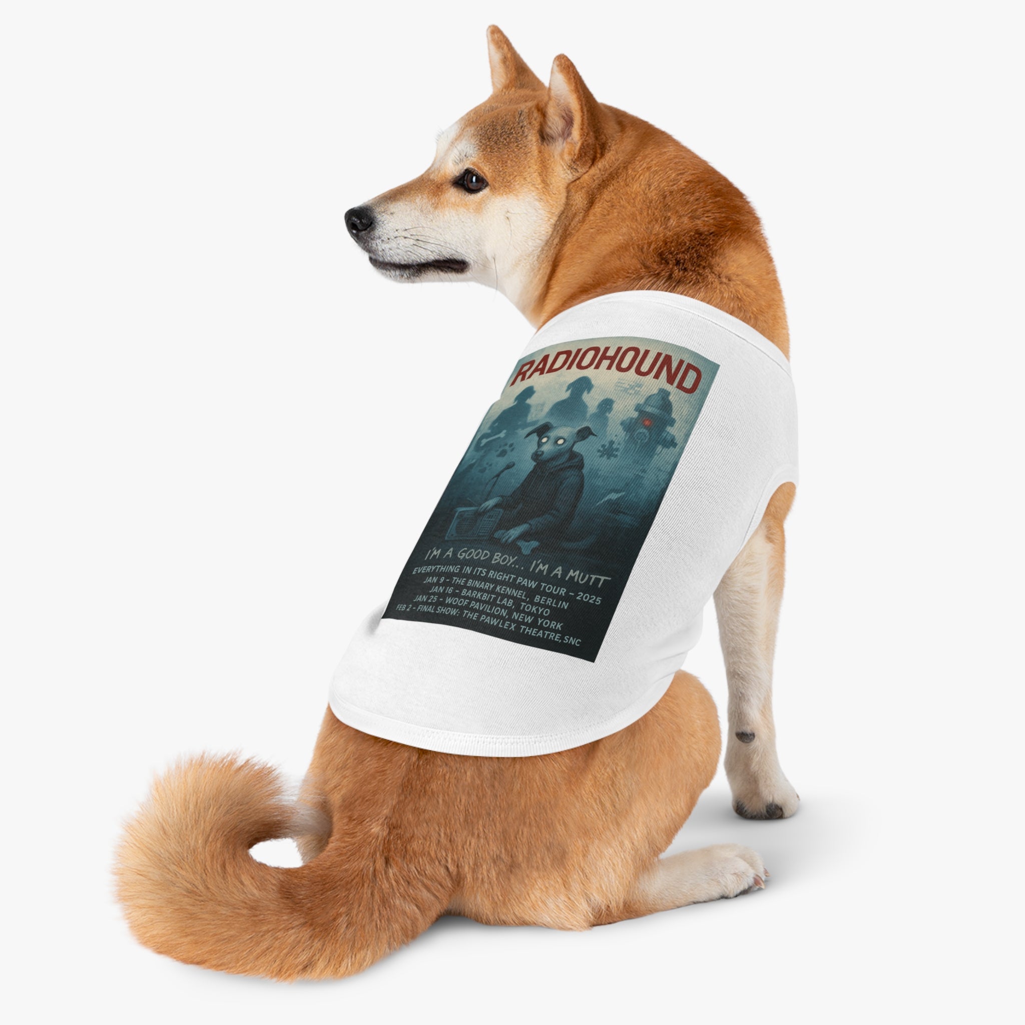 Radiohound Pet Tank Top-- Funny Parody Shirt for Dog Lovers