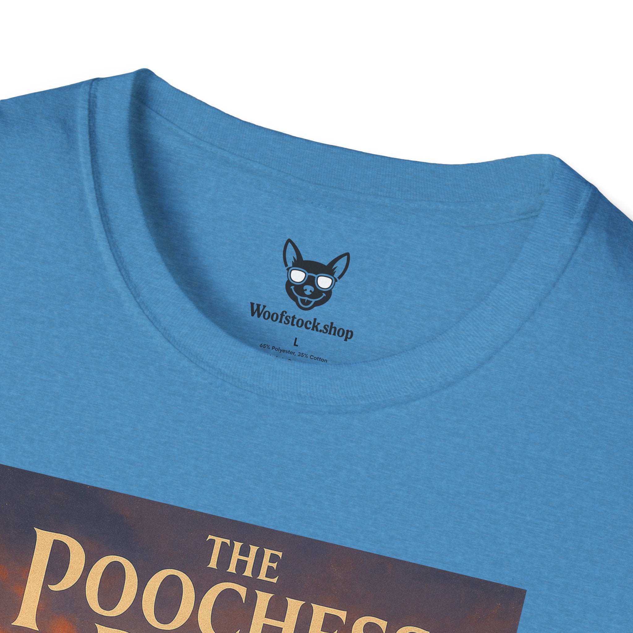 The Princess Bride Poster Dog Parody Unisex Softstyle T-Shirt -- Funny Audrey Hepburn Movie Tee for Film and Dog Lovers