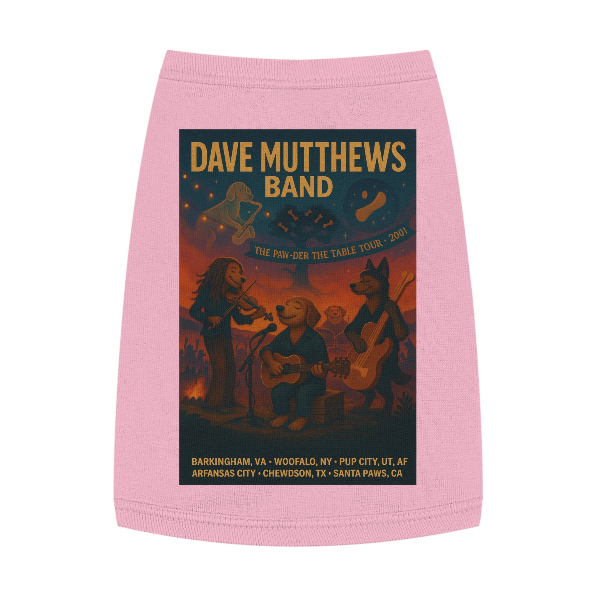 Dave Mutthews Band Pet Tank Top-- Funny Parody Shirt for Dog Lovers