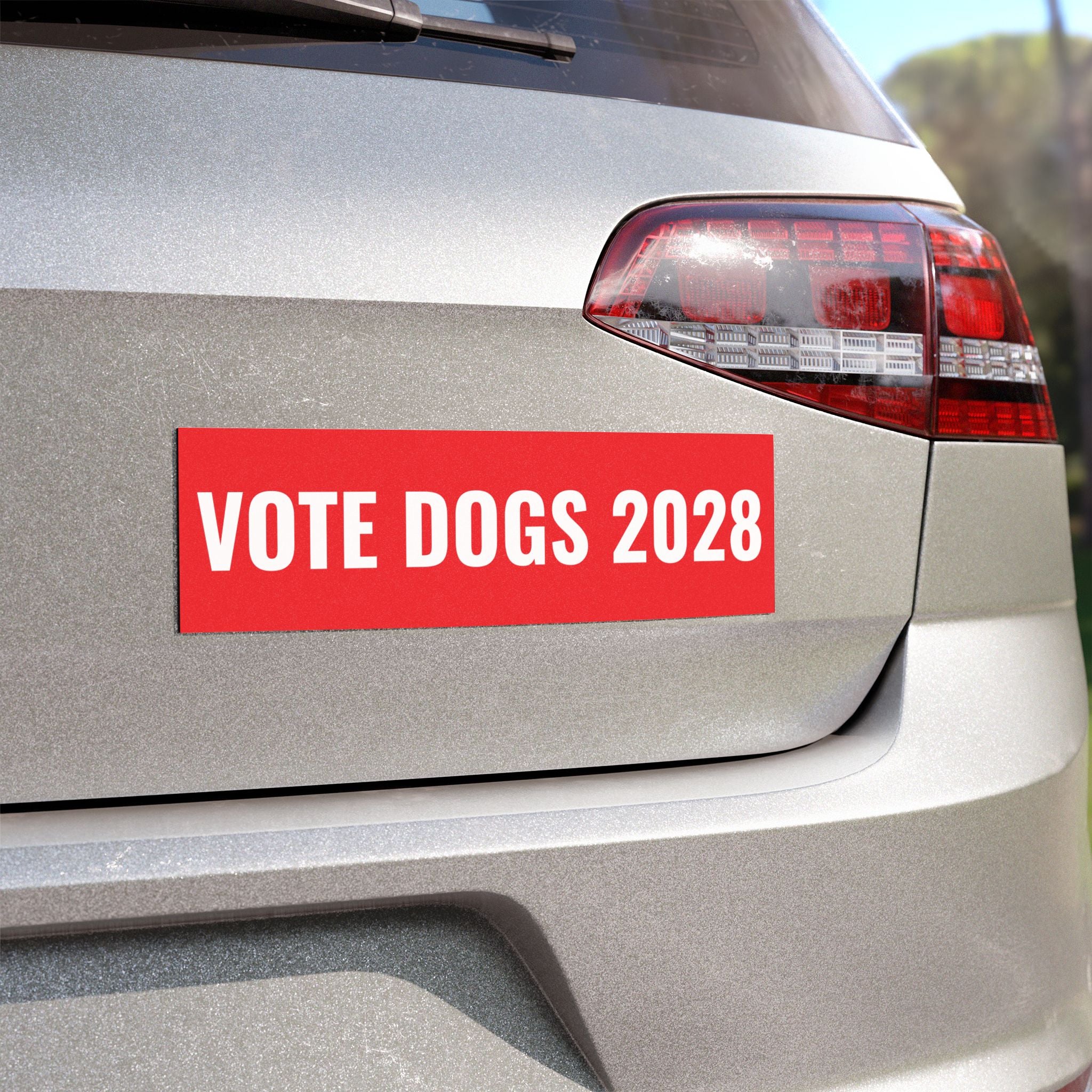 Vote Dogs 2028 Red Bumper Magnet