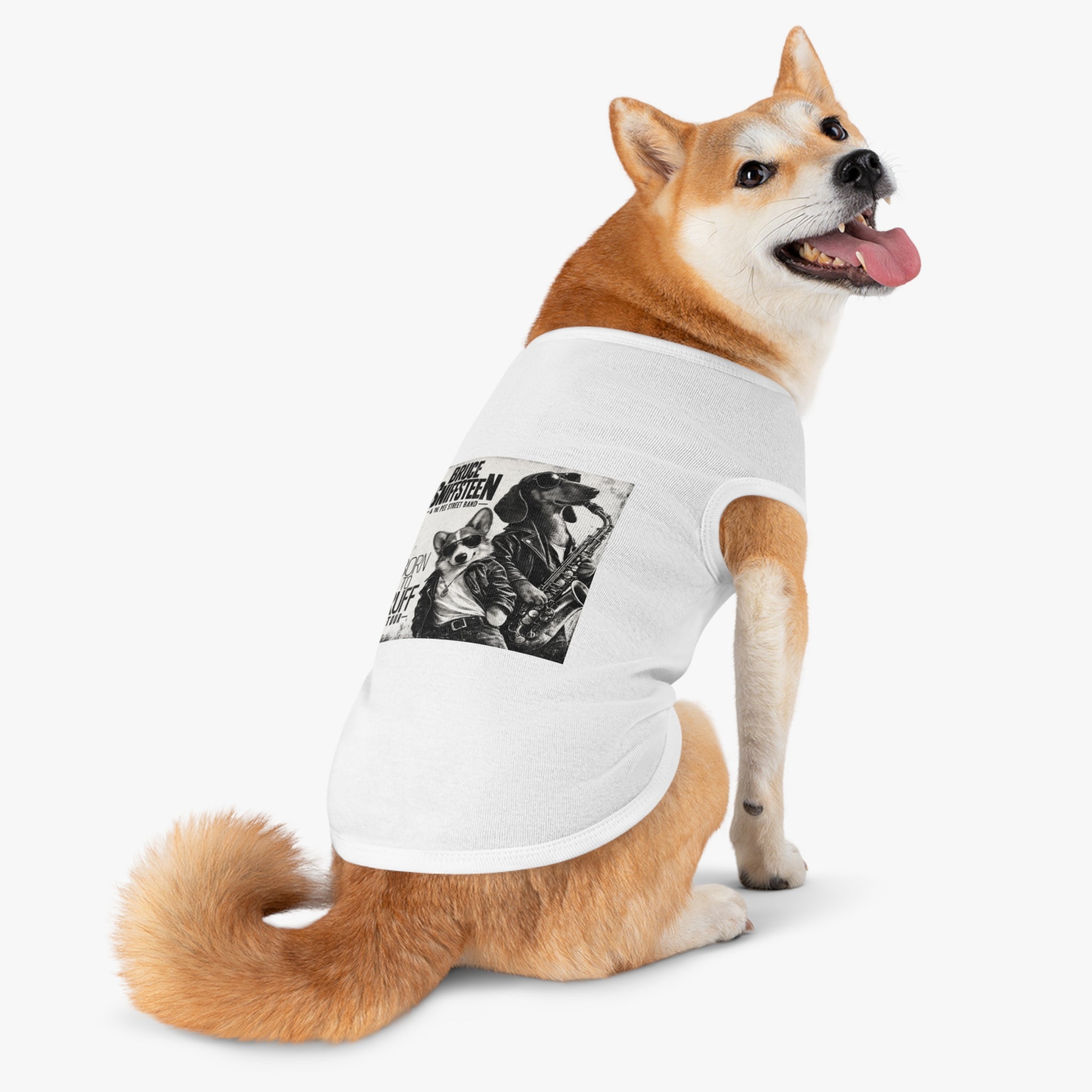 Bruce Sniffsteen Pet Tank Top -- Funny Bruce Springsteen 2026 Tour Shirt Parody